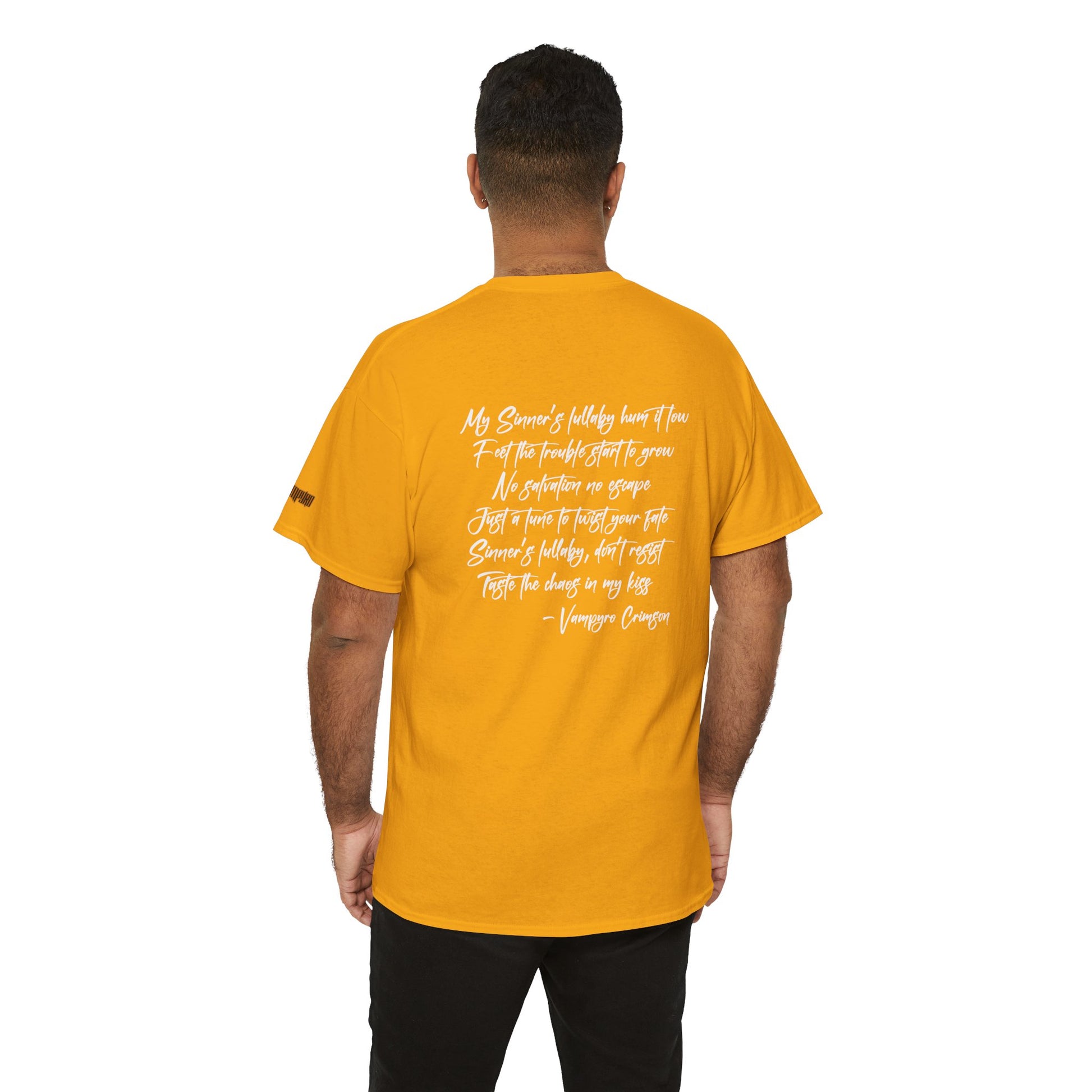 Taste of Trouble Vampyro Crimson Lyrics Unisex Heavy Cotton Tee - Casual Comfort, Everyday Wear, Gift for Friends, Stylish Casual Tee, Versatile Fashion