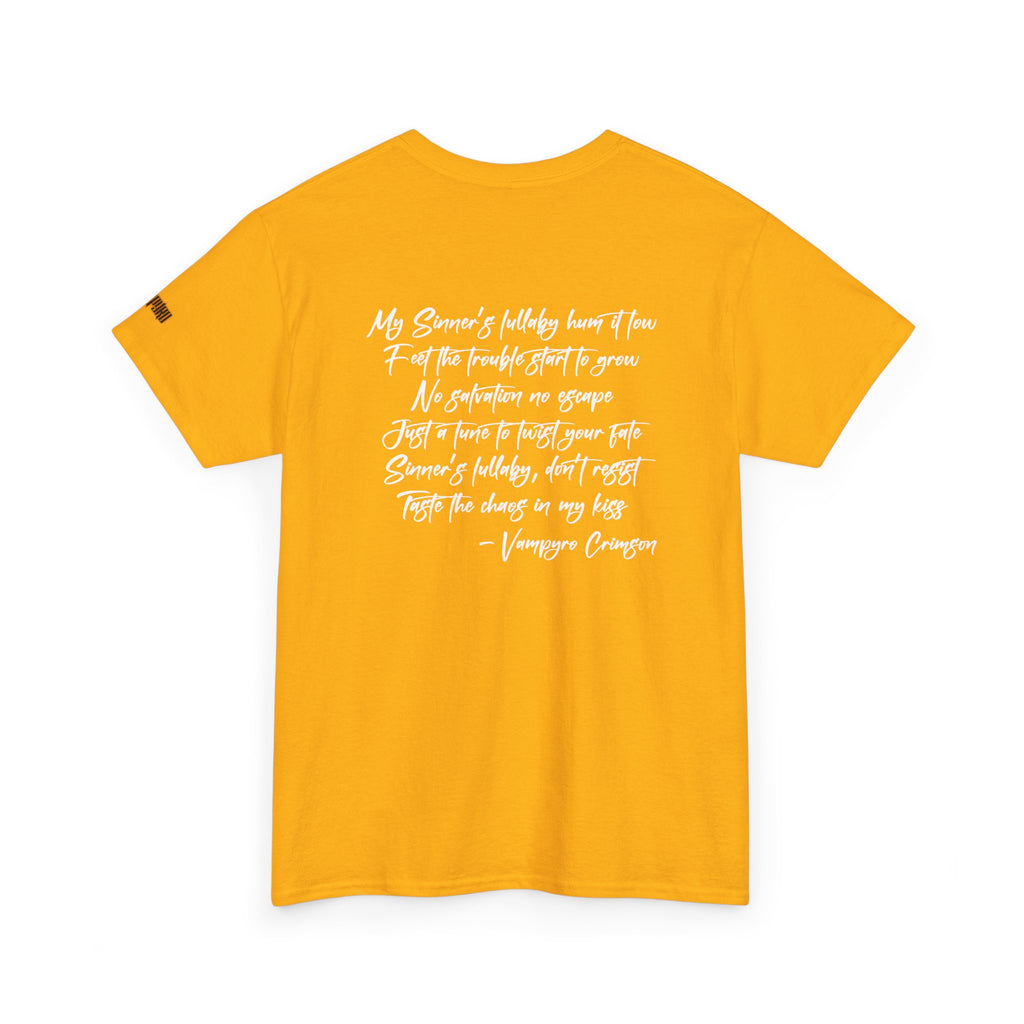 Taste of Trouble Vampyro Crimson Lyrics Unisex Heavy Cotton Tee - Casual Comfort, Everyday Wear, Gift for Friends, Stylish Casual Tee, Versatile Fashion