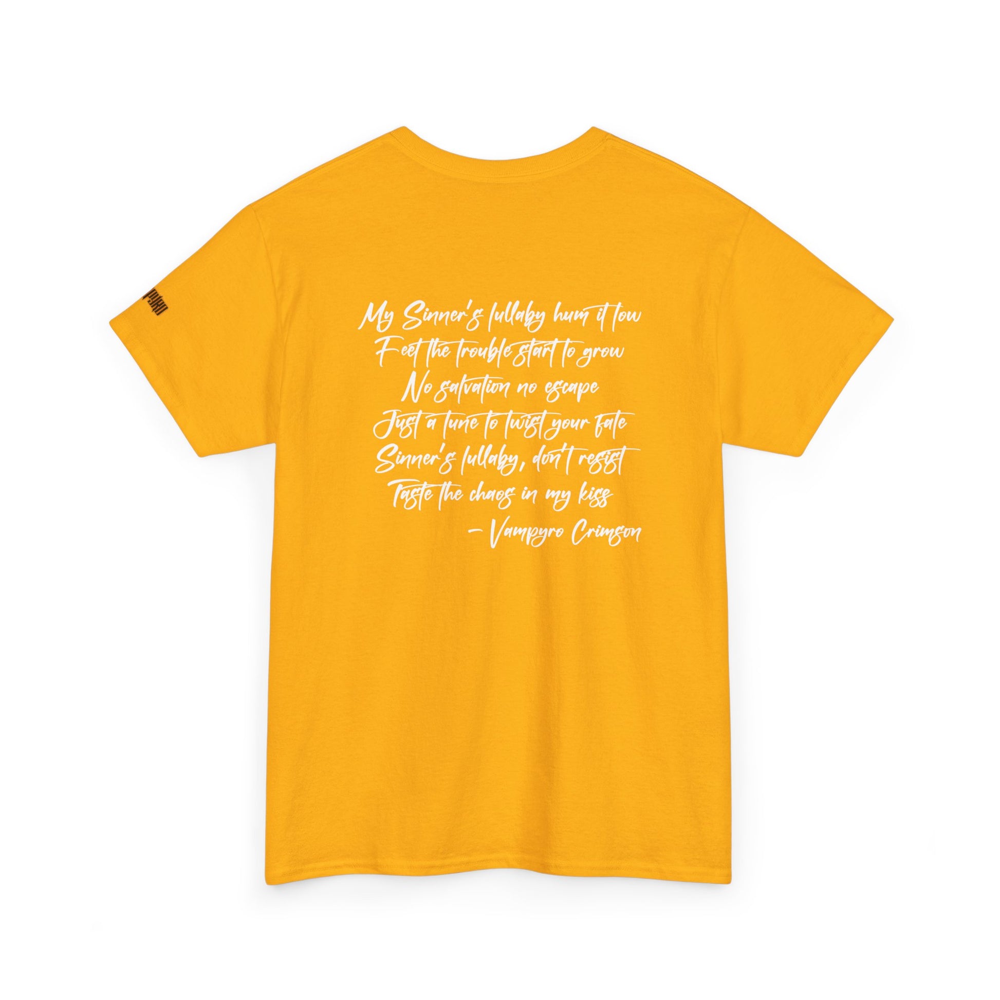 Taste of Trouble Vampyro Crimson Lyrics Unisex Heavy Cotton Tee - Casual Comfort, Everyday Wear, Gift for Friends, Stylish Casual Tee, Versatile Fashion