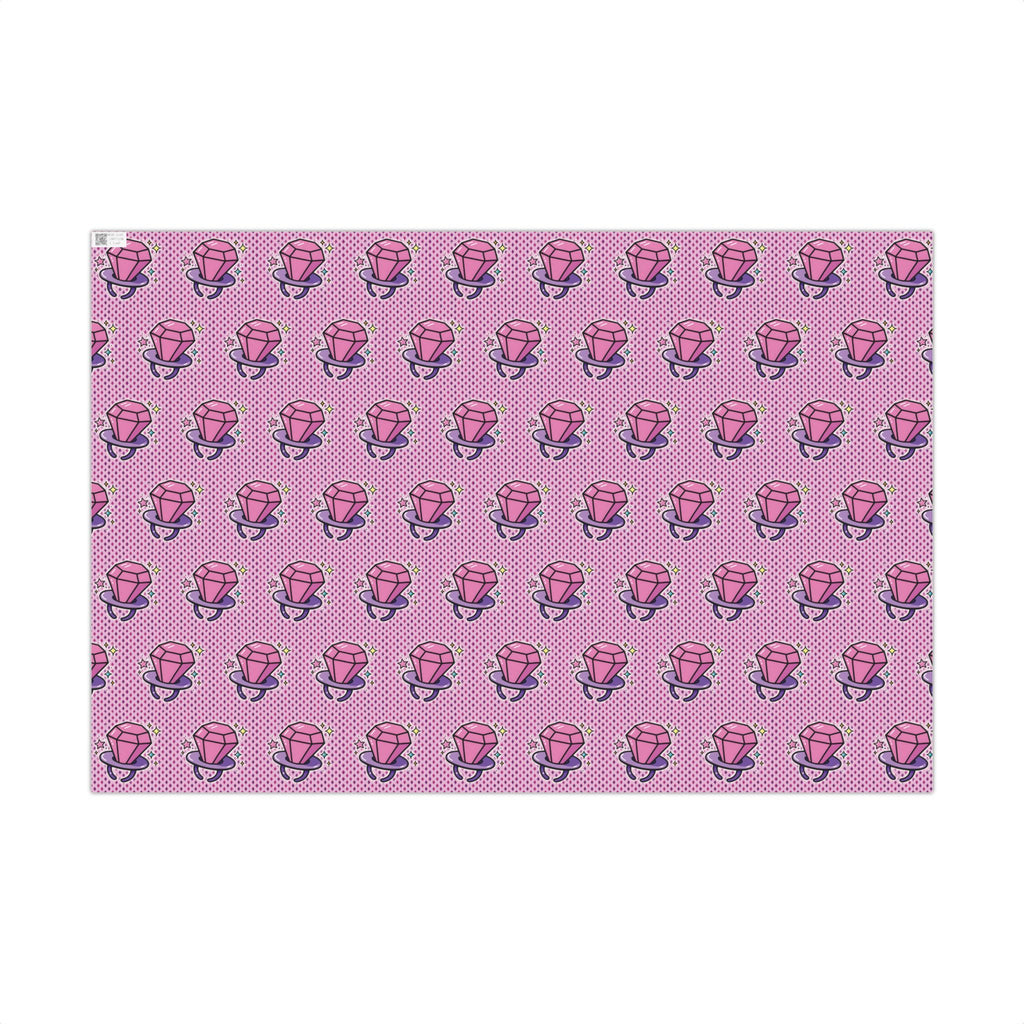 Vampyro Crimson Gift Wrap Paper — Pink Gem Patterned Wrapping Sheet