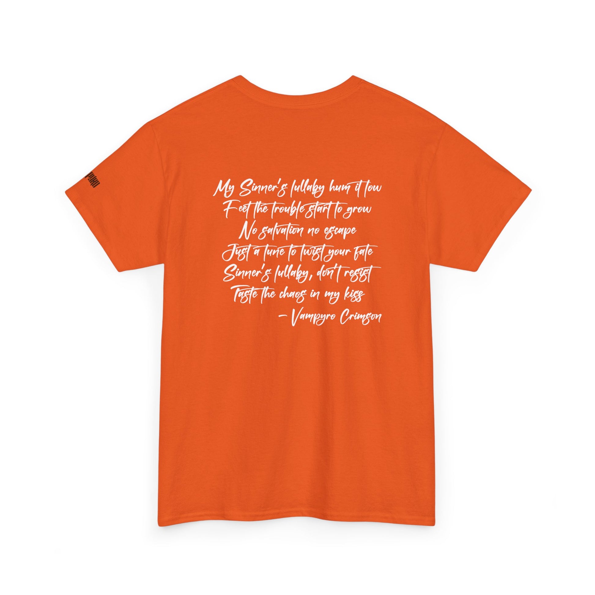 Taste of Trouble Vampyro Crimson Lyrics Unisex Heavy Cotton Tee - Casual Comfort, Everyday Wear, Gift for Friends, Stylish Casual Tee, Versatile Fashion