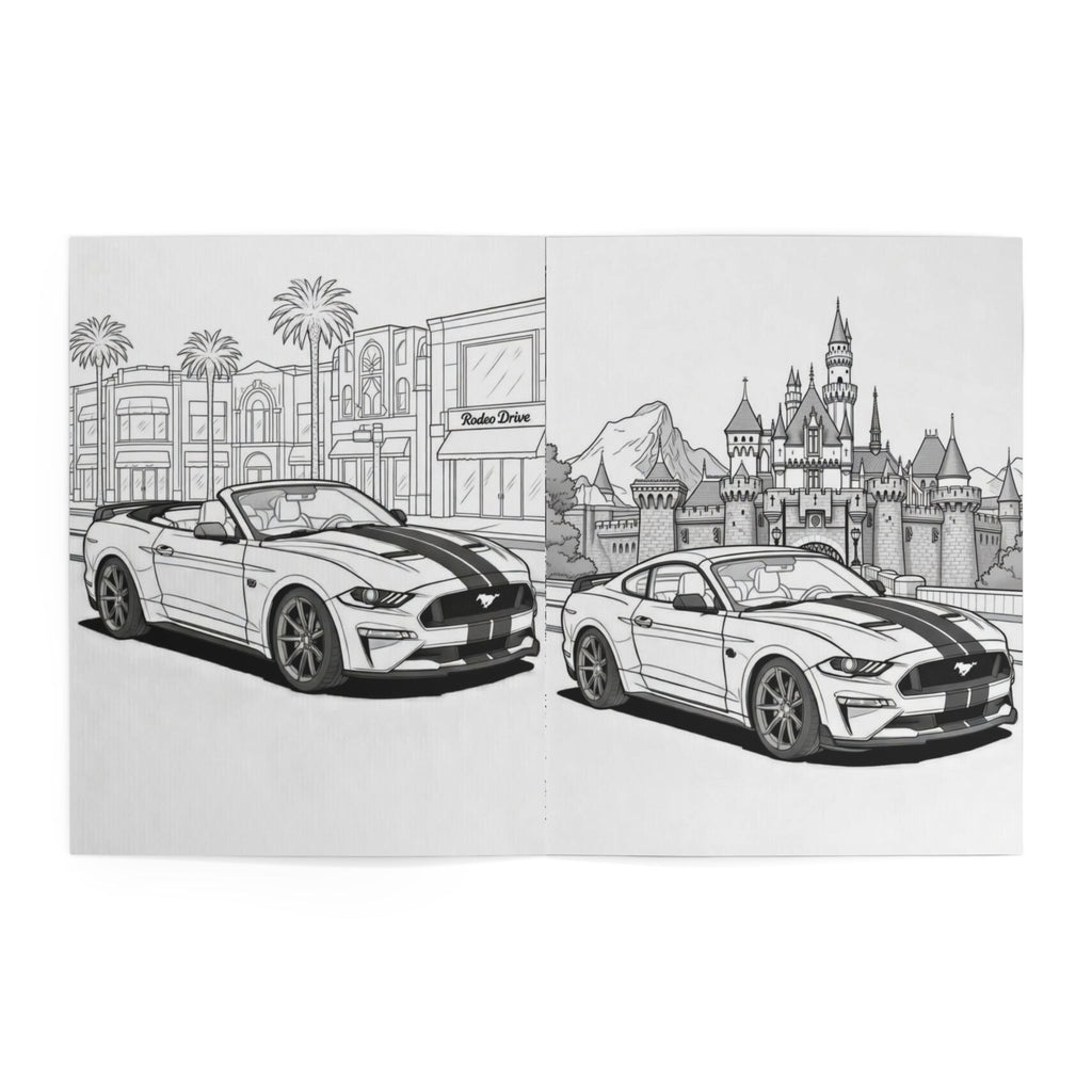 Mr. Trouble Mustang Coloring Book — Automotive Road Trip + Vampyro Crimson Designs