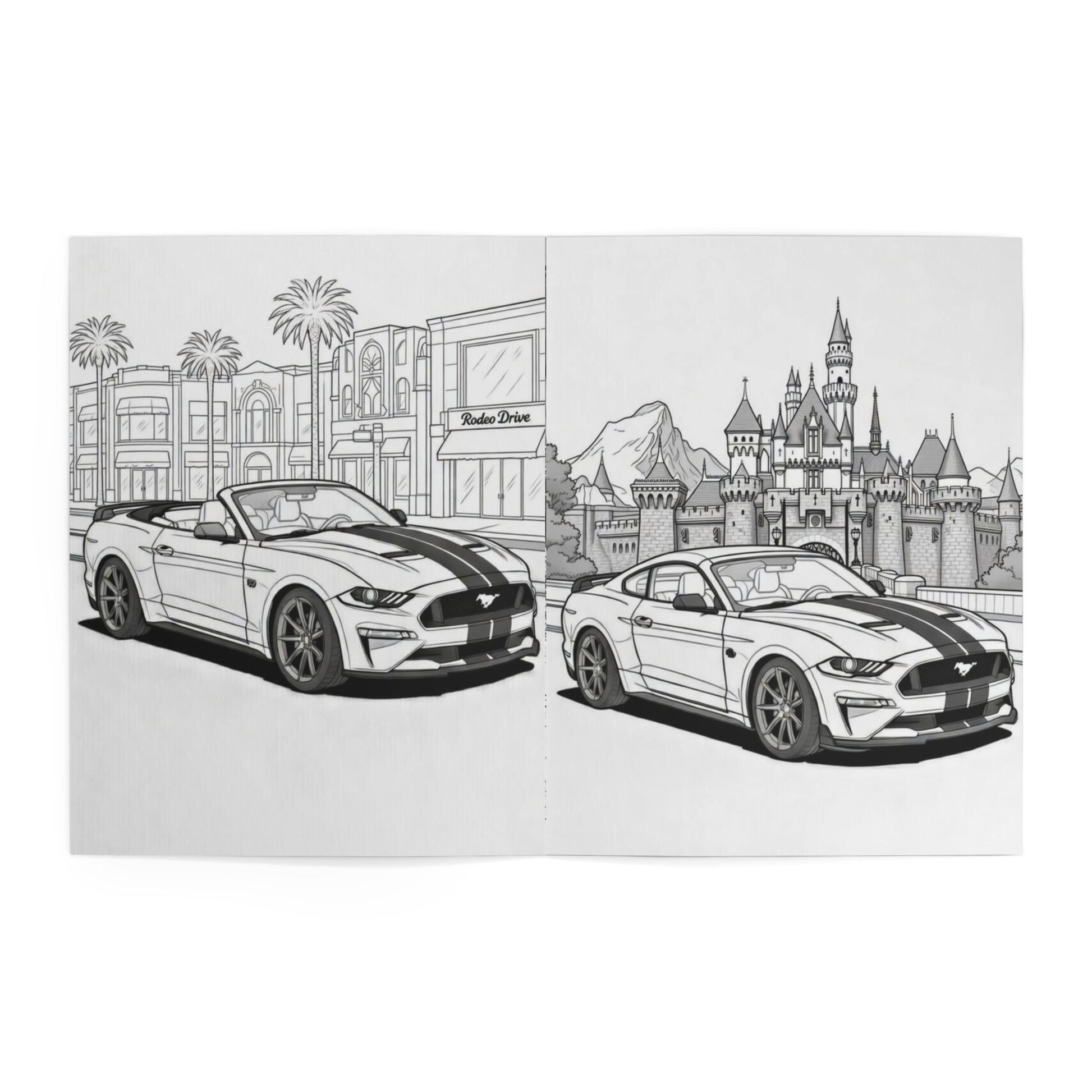 Mr. Trouble Mustang Coloring Book — Automotive Road Trip + Vampyro Crimson Designs