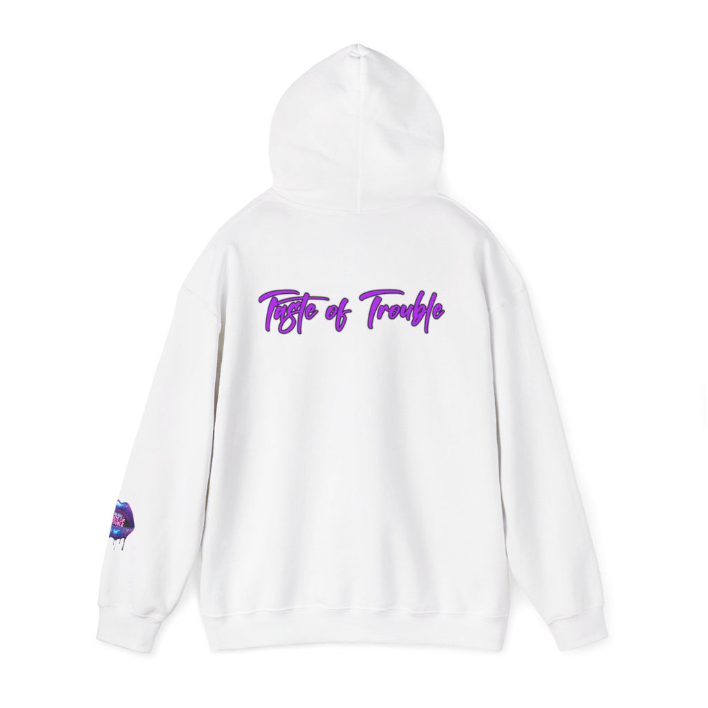 Taste of Trouble Inspirational Hoodie for Creative Souls, Motivational Sweatshirt, Unisex Heavy Blend, Modern Casual Wear, Gift for Artists, Trendy [...]