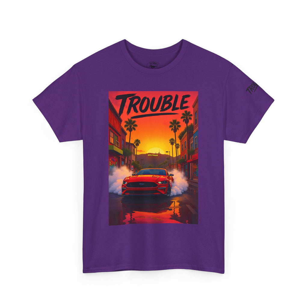 Trouble Retro Trouble Graphic Tee, Unisex Cotton T-Shirt, Cool Streetwear Shirt, Casual Summer Tee, Gift for Car Lovers