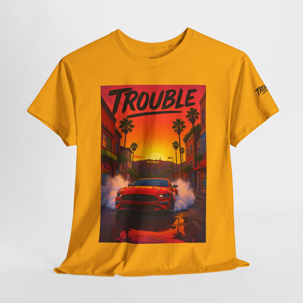 Trouble Retro Trouble Graphic Tee, Unisex Cotton T-Shirt, Cool Streetwear Shirt, Casual Summer Tee, Gift for Car Lovers