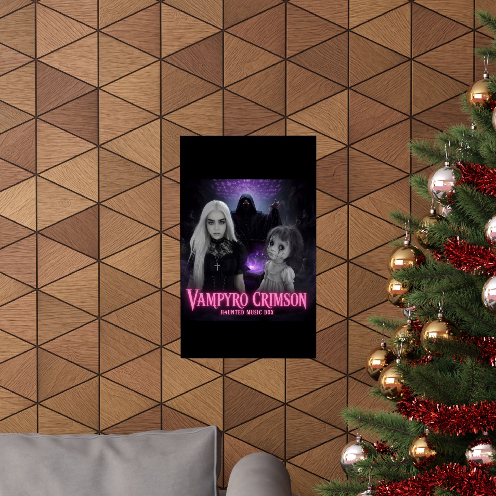 Vampyro Crimson Haunted Music Box Matte Poster