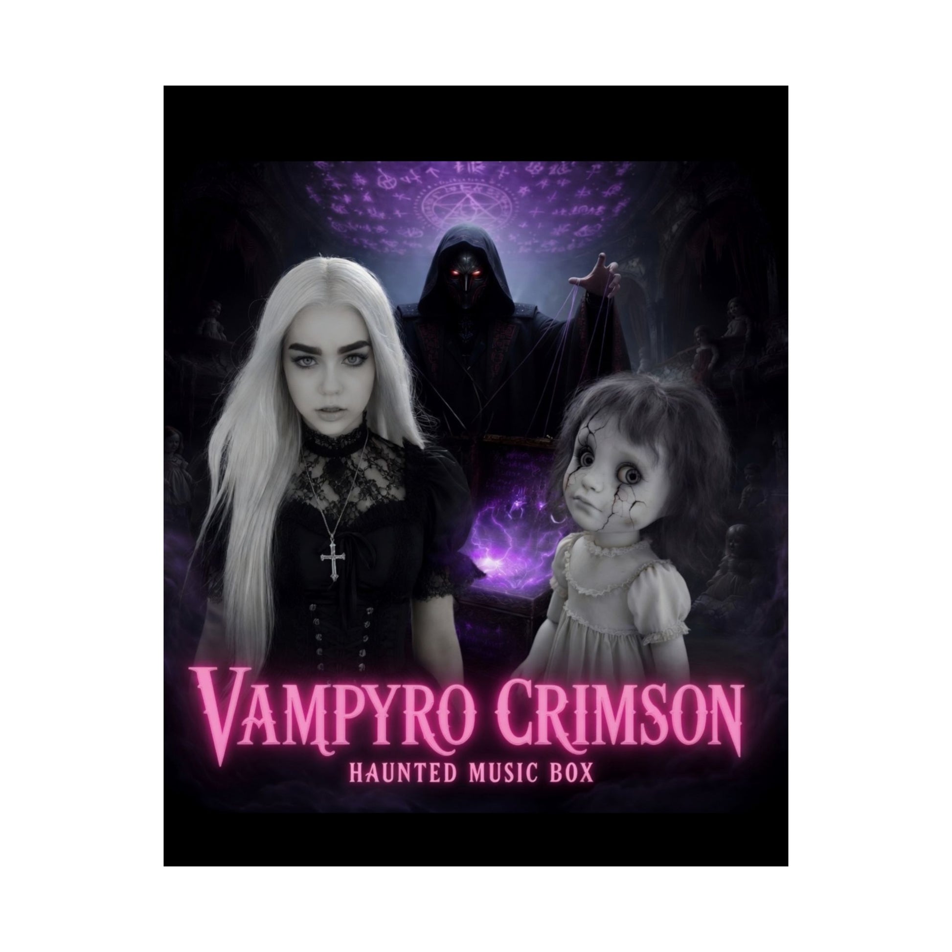 Vampyro Crimson Haunted Music Box Matte Poster
