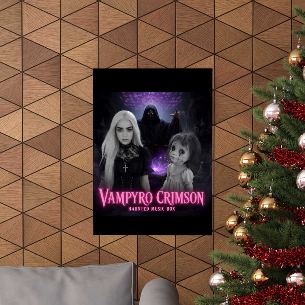 Vampyro Crimson Haunted Music Box Matte Poster