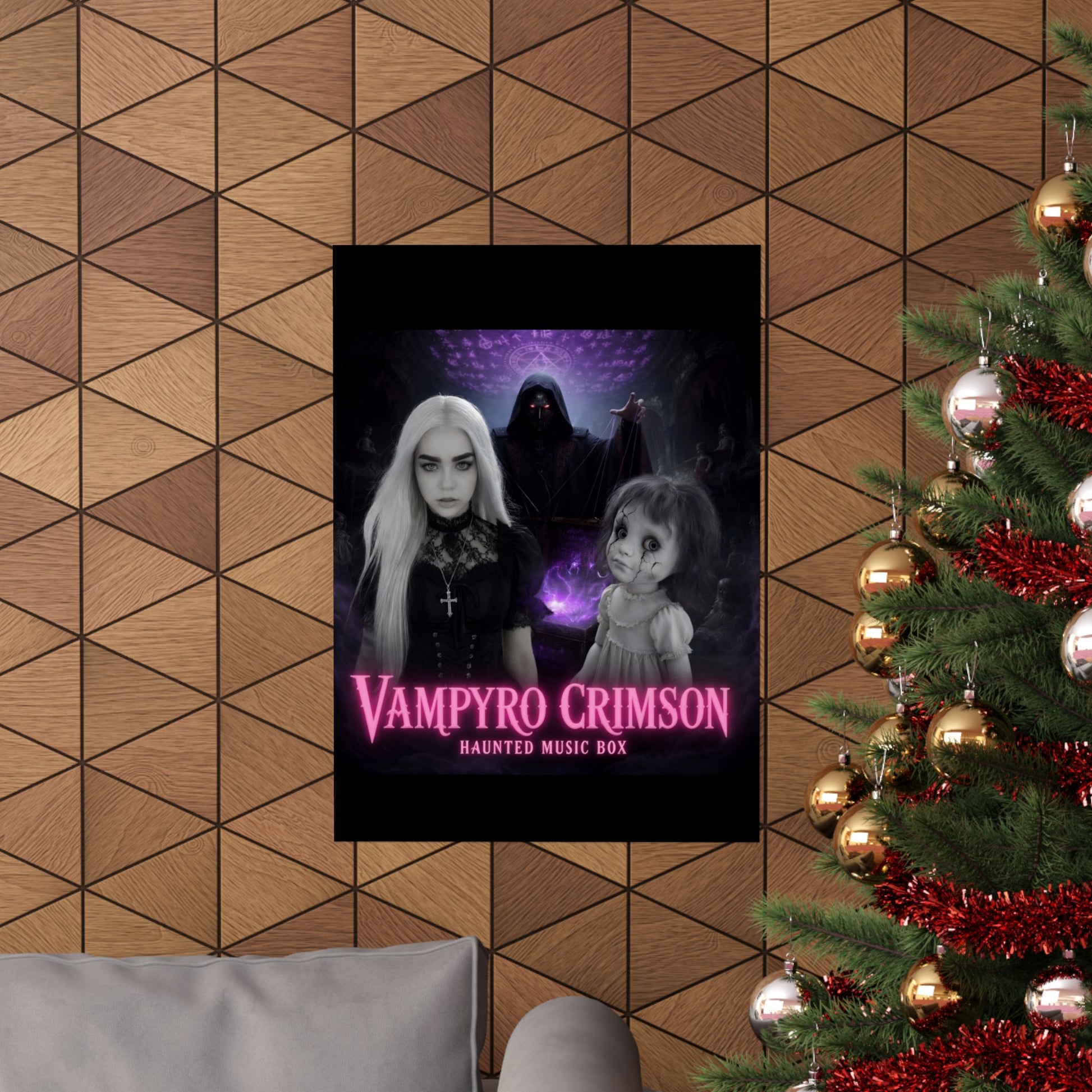Vampyro Crimson Haunted Music Box Matte Poster