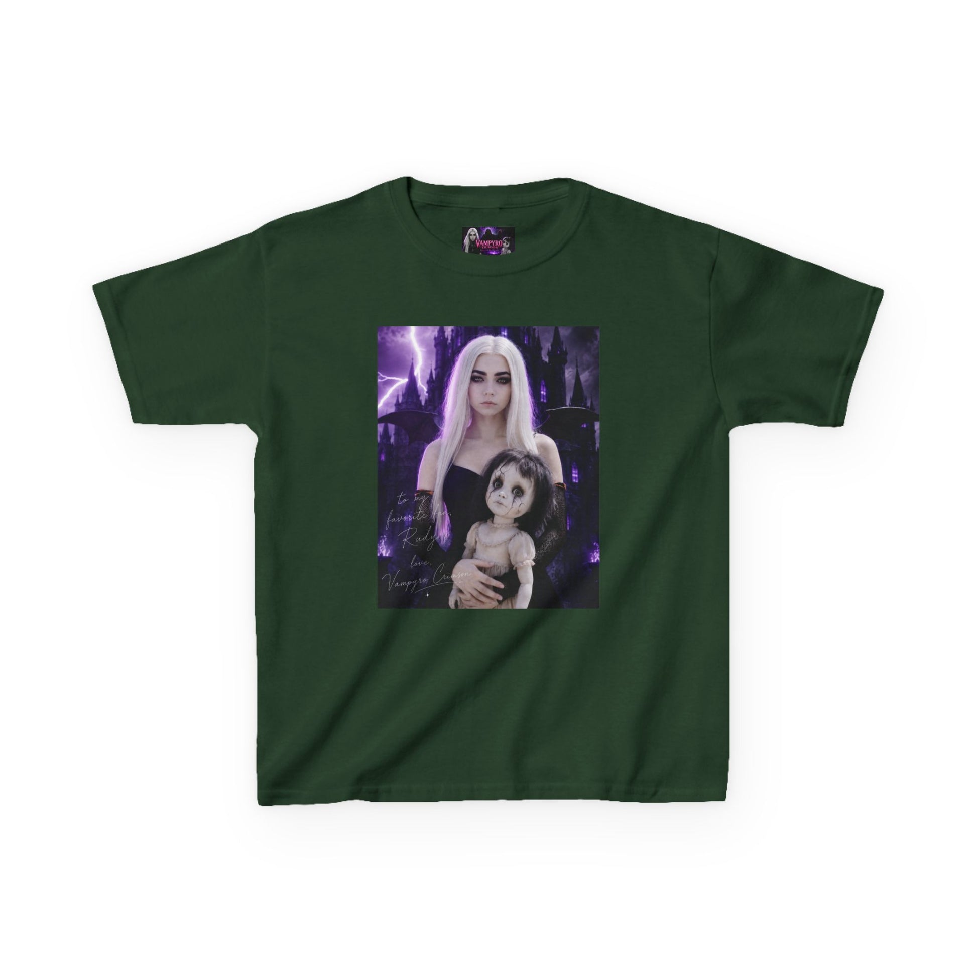 Vampyro Crimson “Haunted Music Box” Official Kids Tee – Gothic Doll Edition