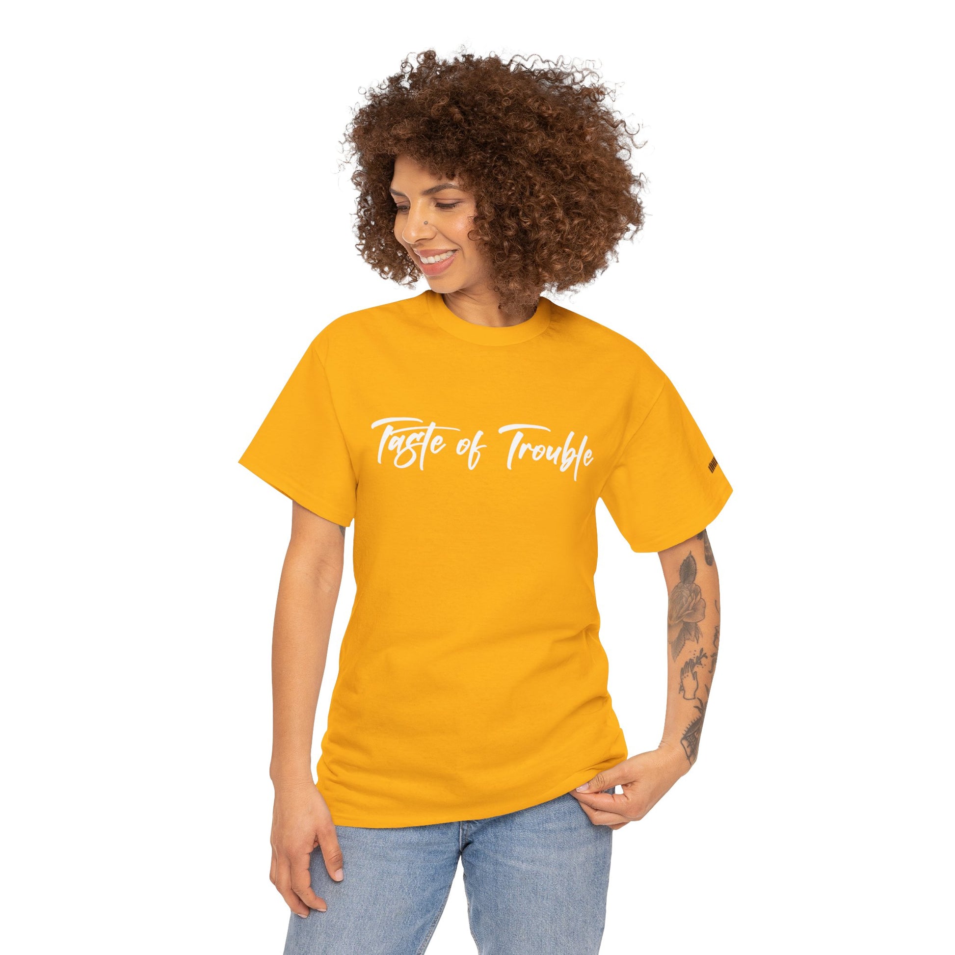 Taste of Trouble Vampyro Crimson Lyrics Unisex Heavy Cotton Tee - Casual Comfort, Everyday Wear, Gift for Friends, Stylish Casual Tee, Versatile Fashion