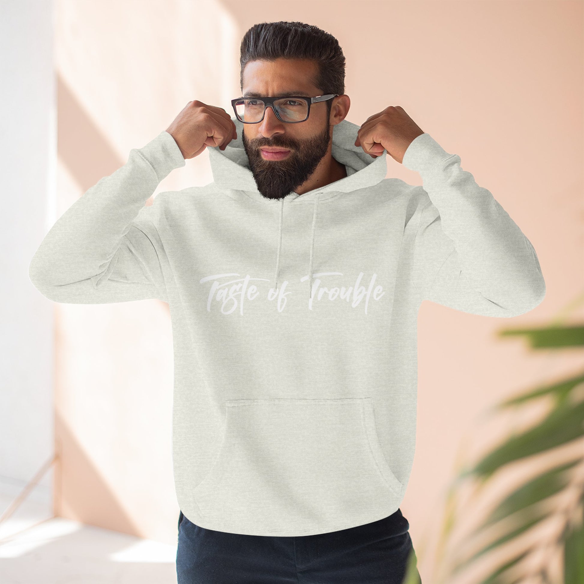 Taste of Trouble Fleece Pullover, Cozy Gift for Women, Casual Wear, Motivational Apparel, Holiday Gift