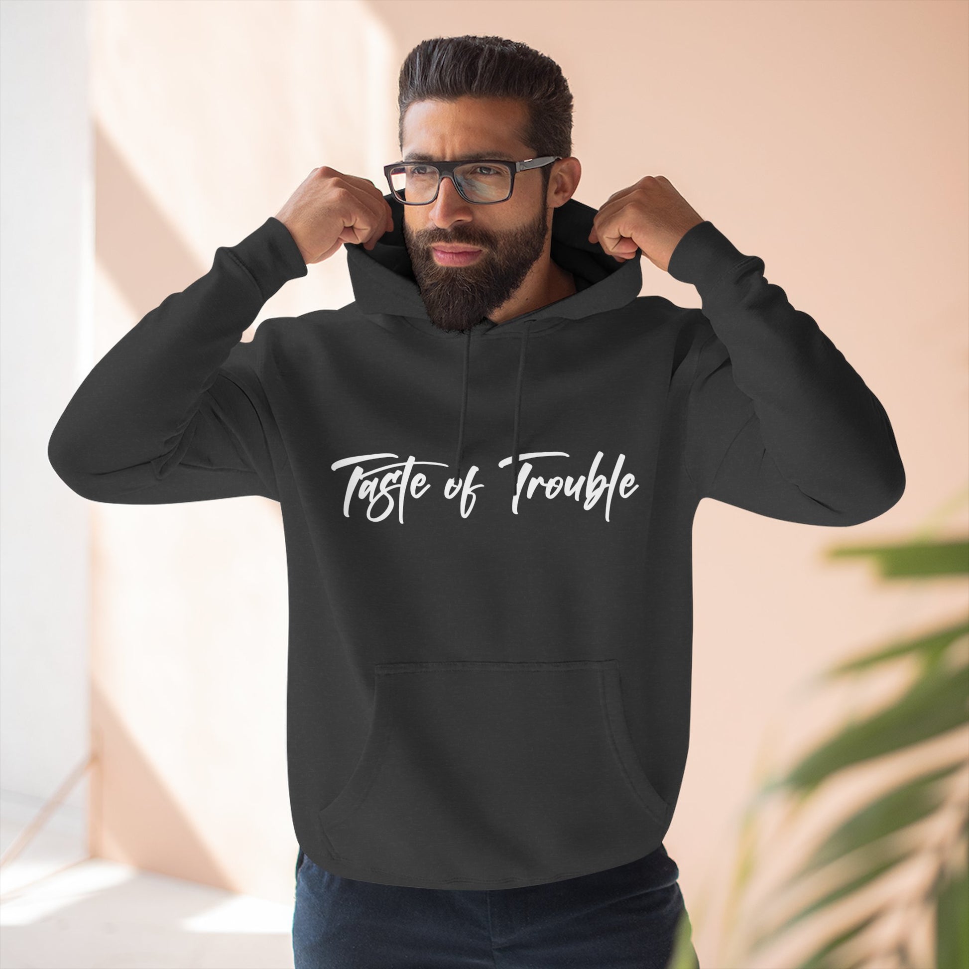 Taste of Trouble Fleece Pullover, Cozy Gift for Women, Casual Wear, Motivational Apparel, Holiday Gift