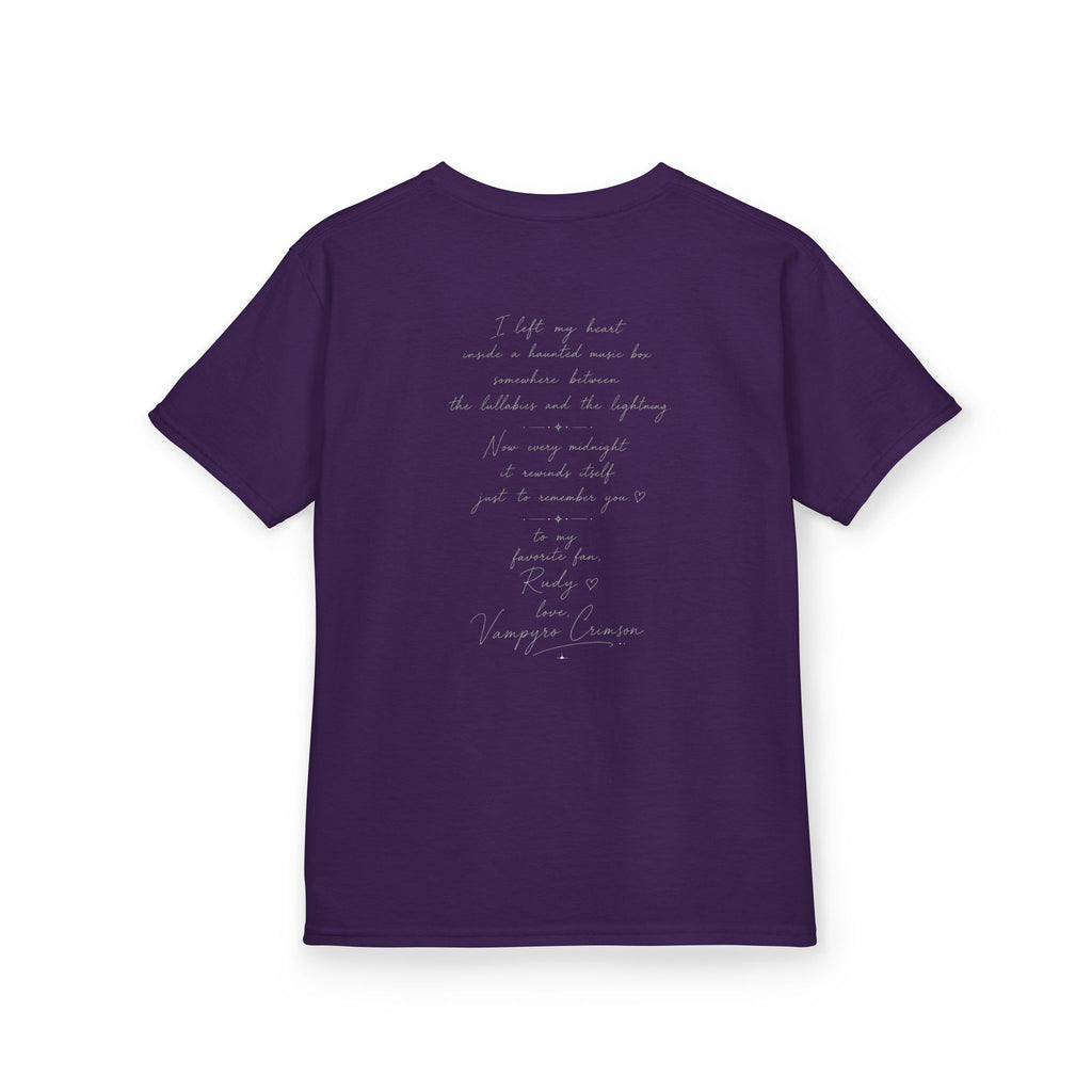 Vampyro Crimson “Haunted Music Box” Official Kids Tee – Gothic Doll Edition