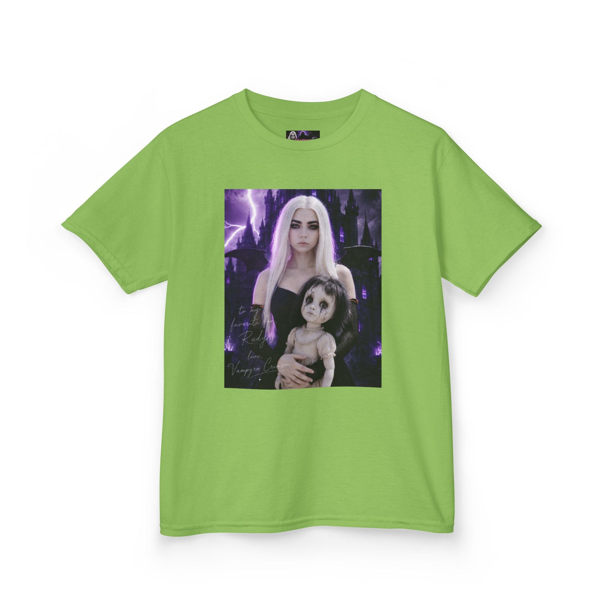 Vampyro Crimson “Haunted Music Box” Official Kids Tee – Gothic Doll Edition