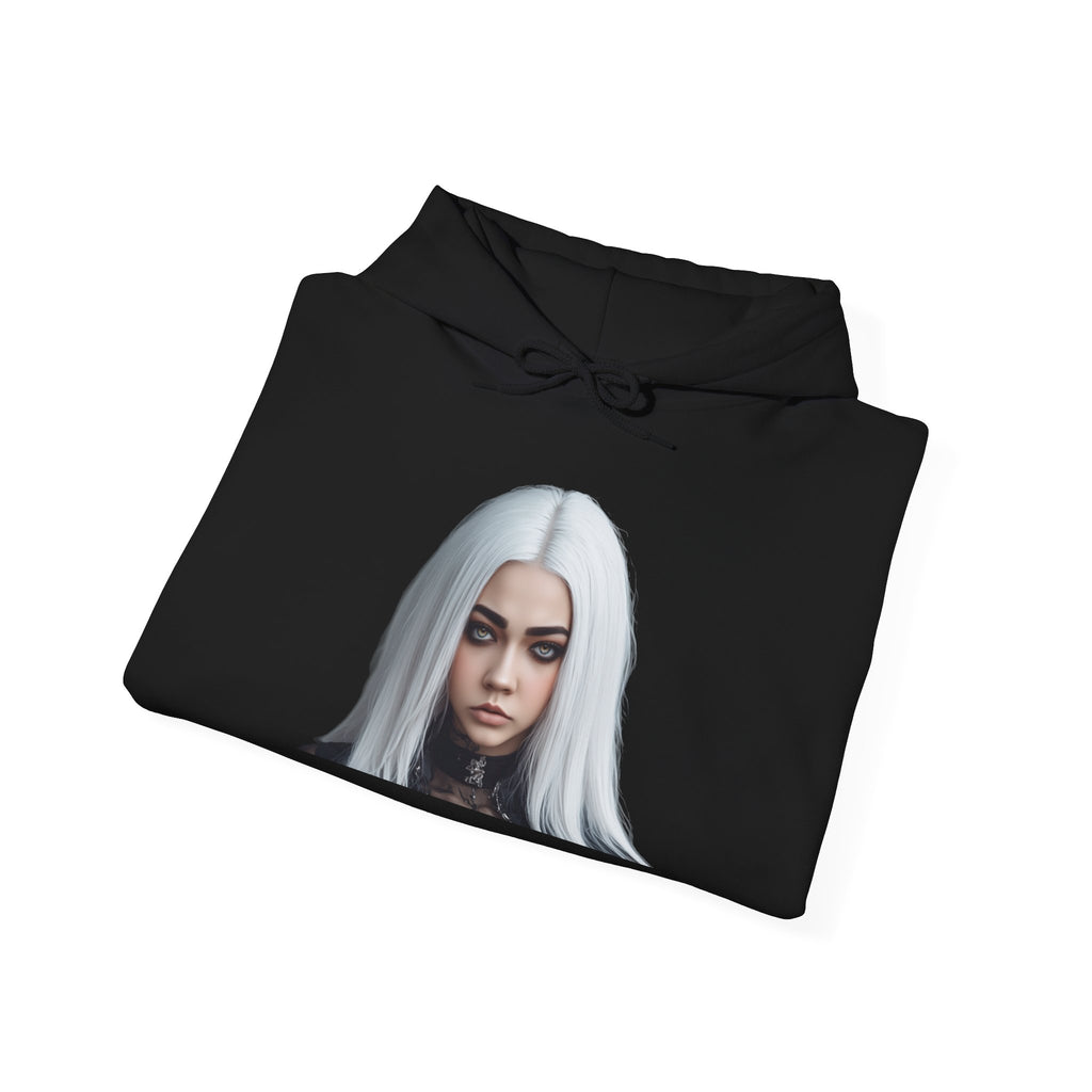 Vampyro Crimson Digitally Autographed Portrait Graphic Hoodie —  "Your heartbeat is a confession and I hear every lie." Vampyro Crimson