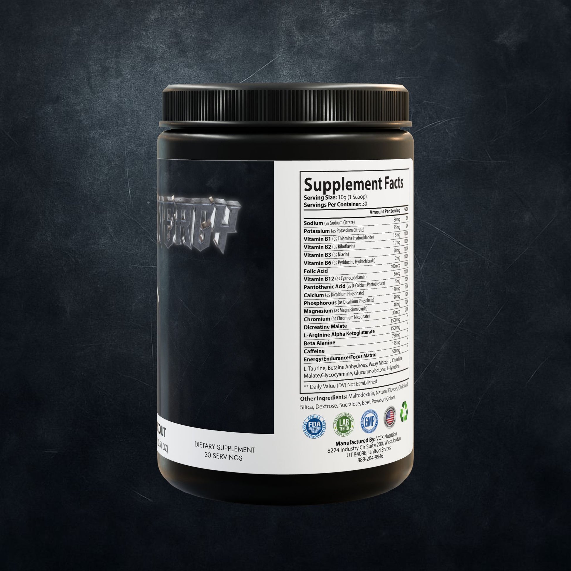Darhk Energy Watermelon Pre-Workout Supplement