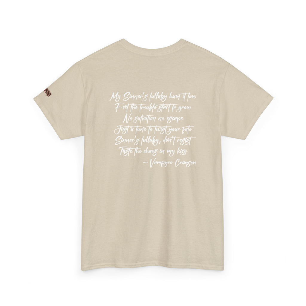 Taste of Trouble Vampyro Crimson Lyrics Unisex Heavy Cotton Tee - Casual Comfort, Everyday Wear, Gift for Friends, Stylish Casual Tee, Versatile Fashion