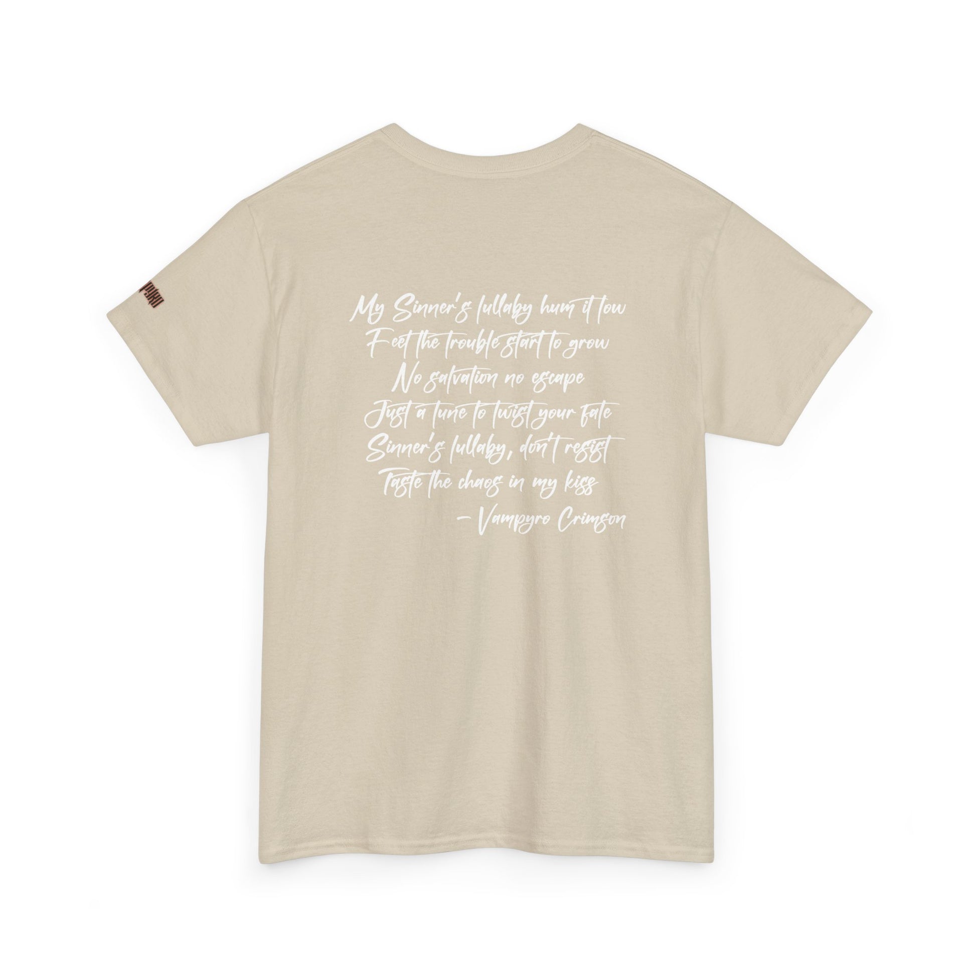 Taste of Trouble Vampyro Crimson Lyrics Unisex Heavy Cotton Tee - Casual Comfort, Everyday Wear, Gift for Friends, Stylish Casual Tee, Versatile Fashion