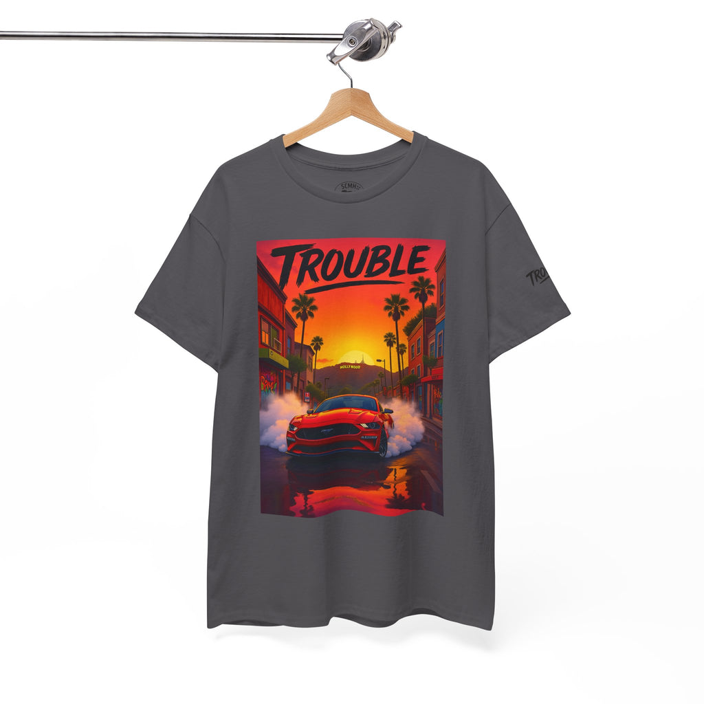 Trouble Retro Trouble Graphic Tee, Unisex Cotton T-Shirt, Cool Streetwear Shirt, Casual Summer Tee, Gift for Car Lovers