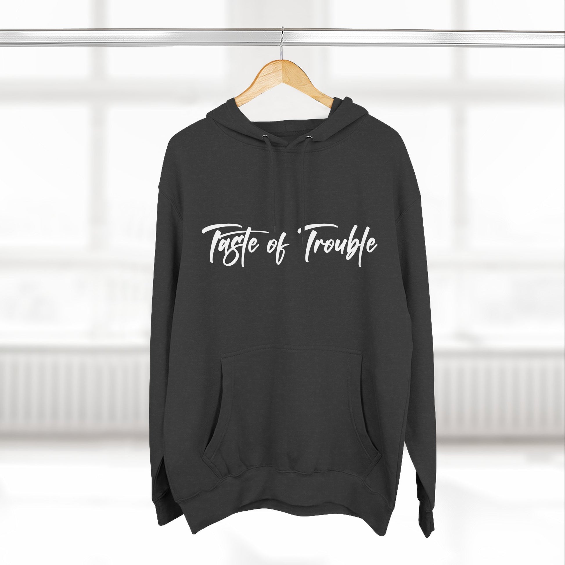 Taste of Trouble Fleece Pullover, Cozy Gift for Women, Casual Wear, Motivational Apparel, Holiday Gift