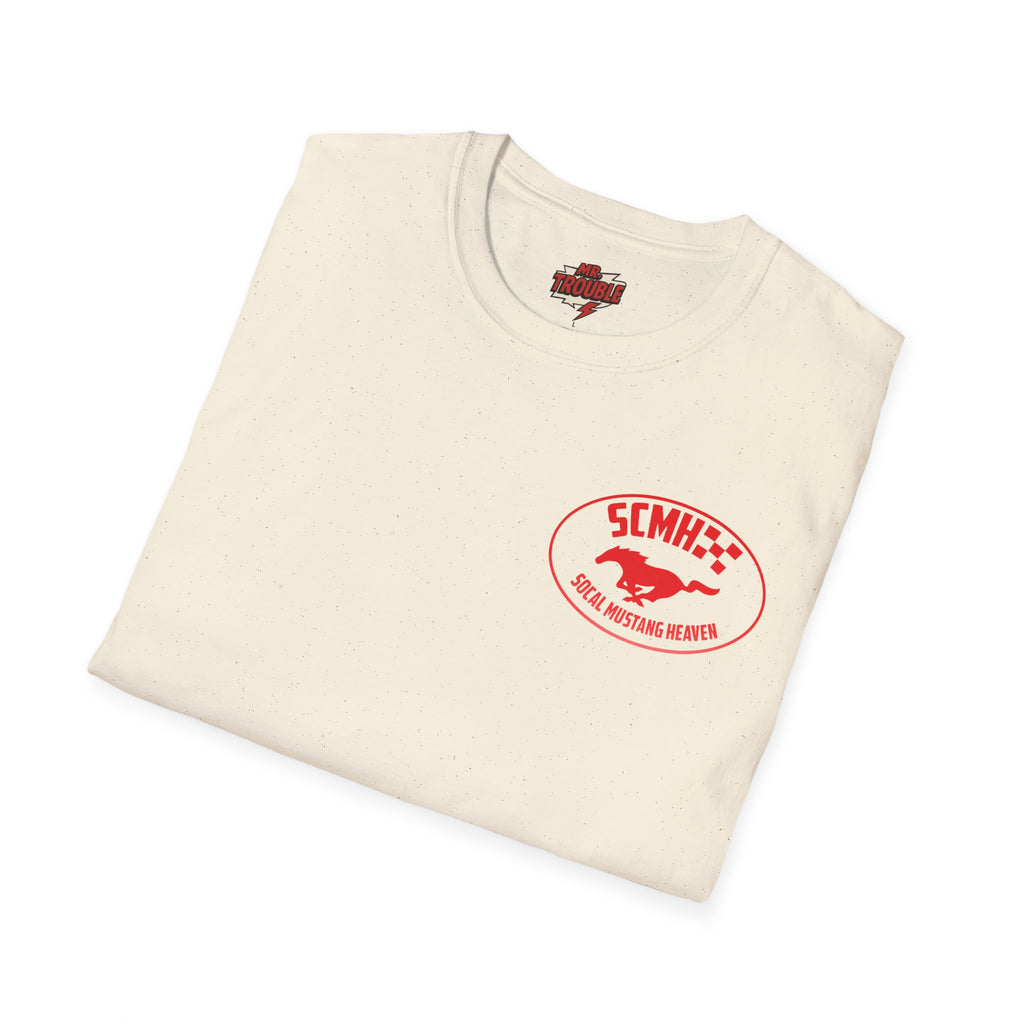Mr. Trouble SoCal Mustang Heaven T-Shirt, Unisex T-Shirt, Vintage Style Tee, Horse Lover Gift, Car Enthusiast Apparel, Horse Racing Shirt