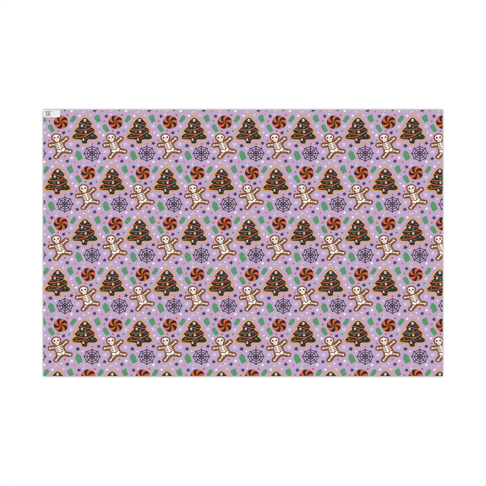Vampyro Crimson Halloween Gingerbread Gift Wrap Paper — Spooky Cookie Pattern Wrapping Paper