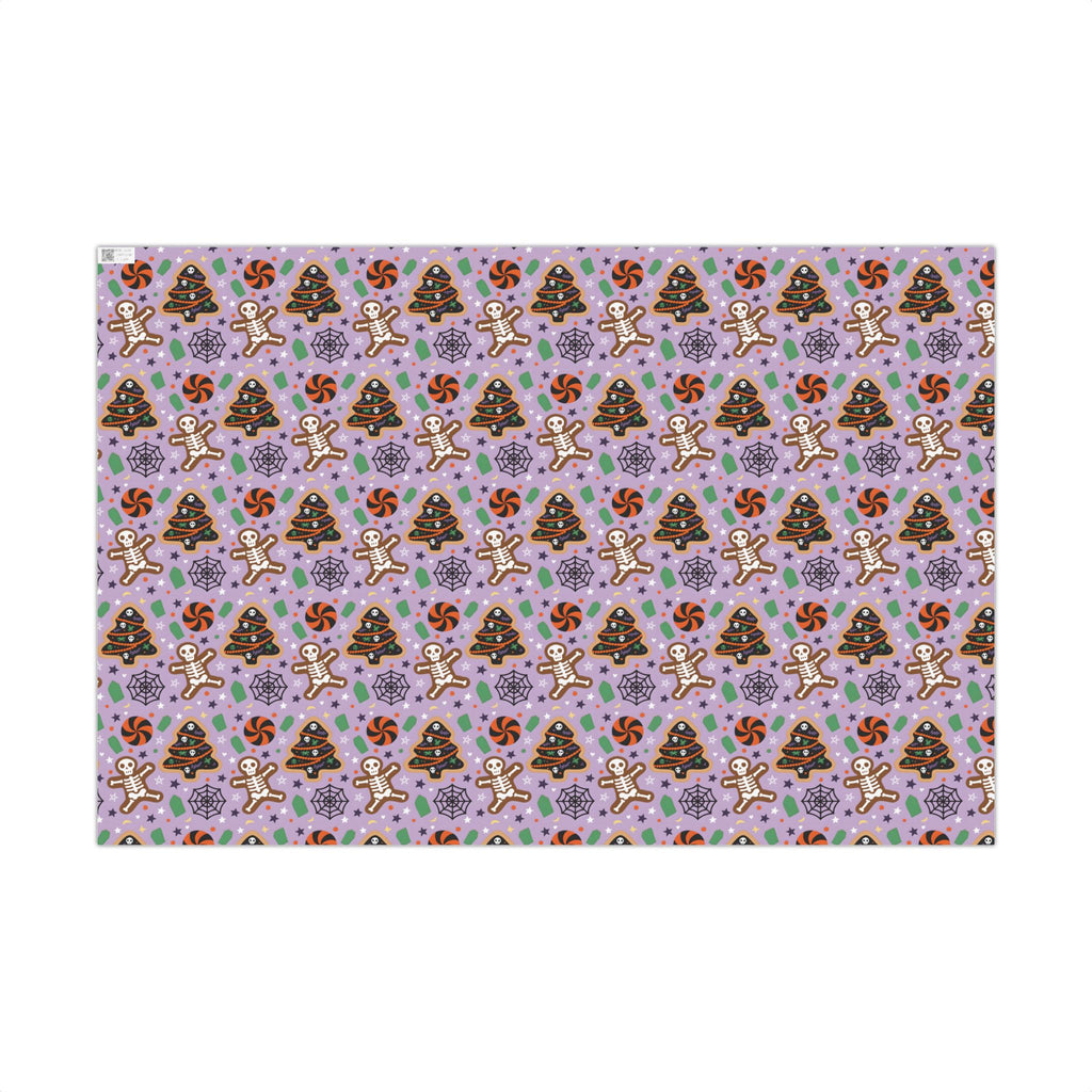 Vampyro Crimson Halloween Gingerbread Gift Wrap Paper — Spooky Cookie Pattern Wrapping Paper