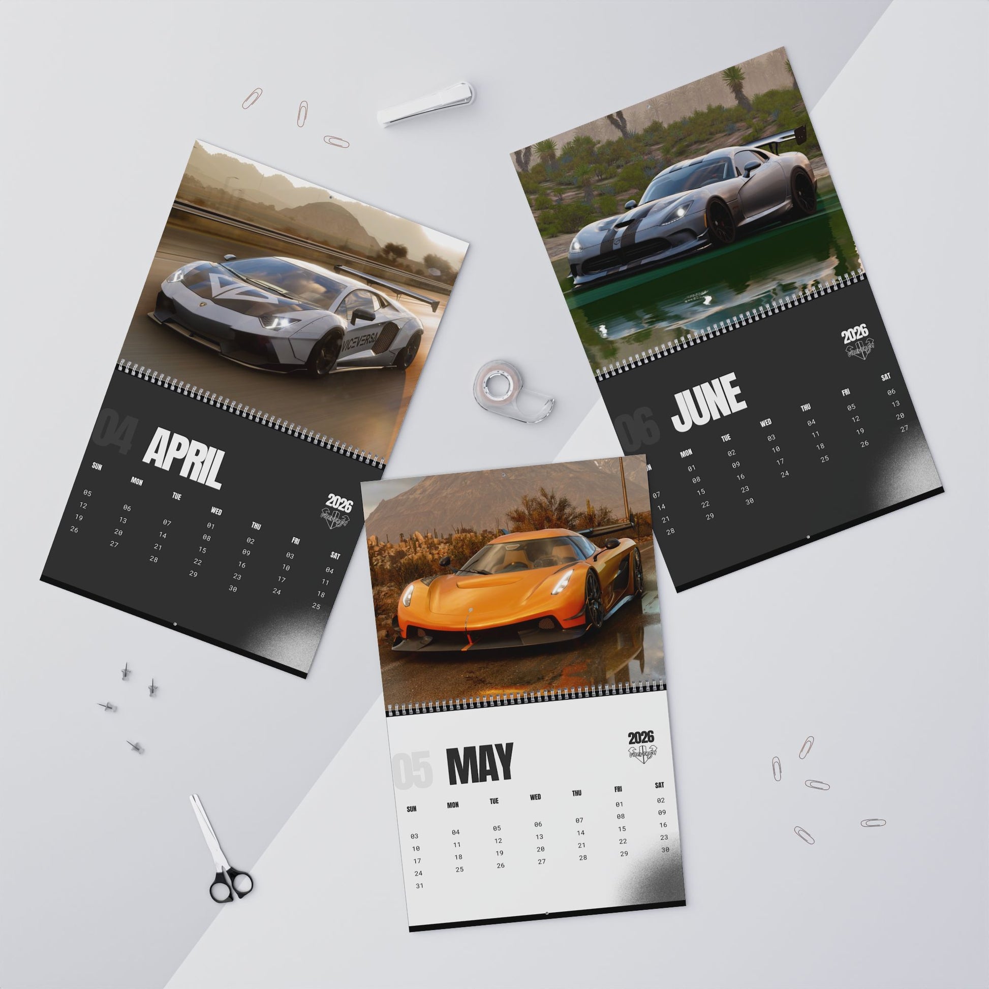 ViceVersa Garage Wall Calendar 2026 for Car Enthusiast