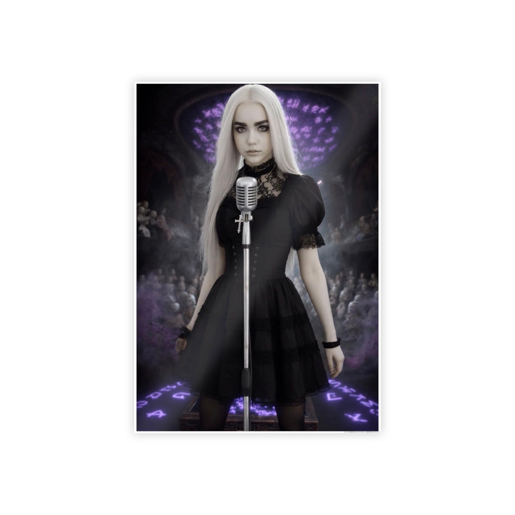 Vampyro Crimson Haunted Music Box Portrait Gloss Poster