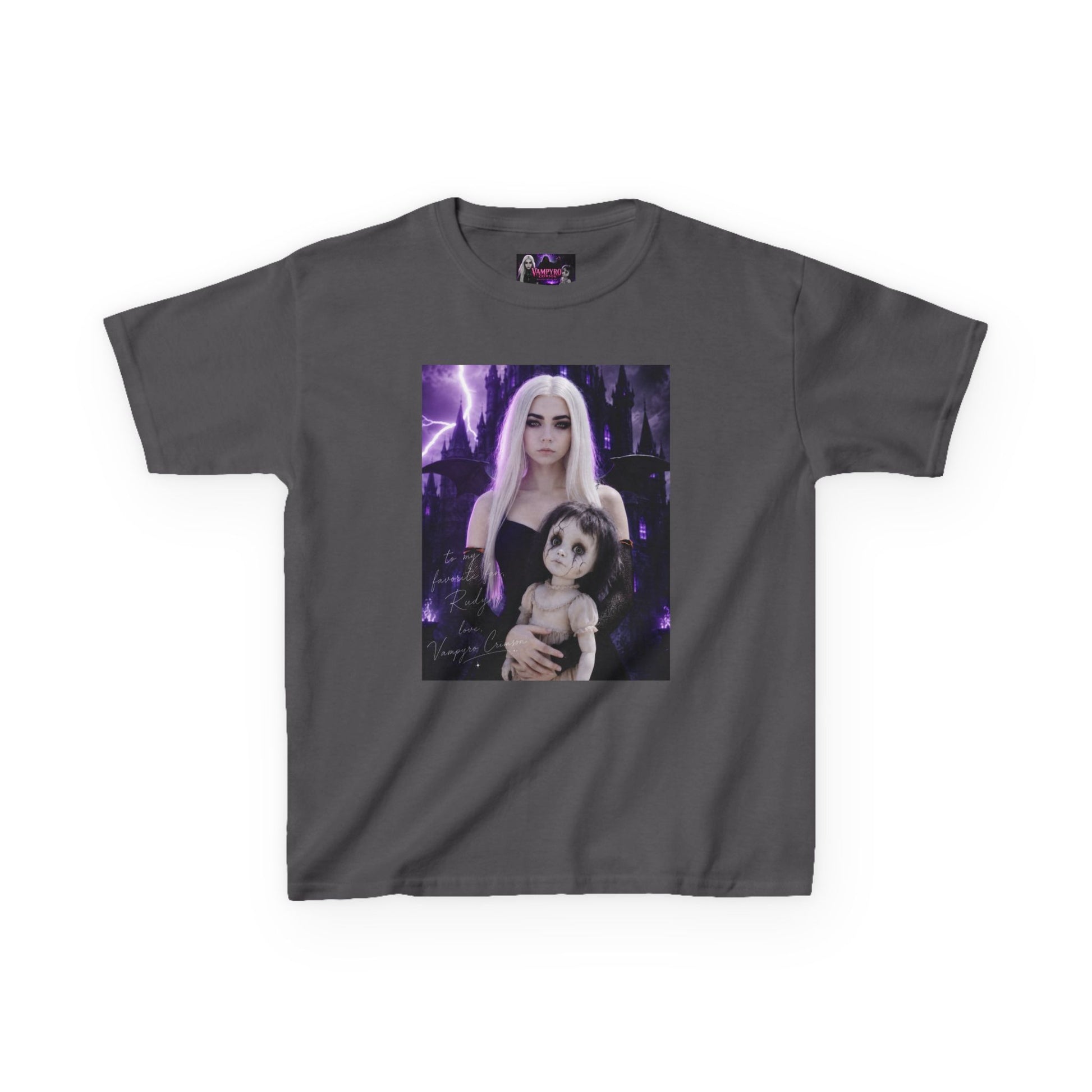 Vampyro Crimson “Haunted Music Box” Official Kids Tee – Gothic Doll Edition