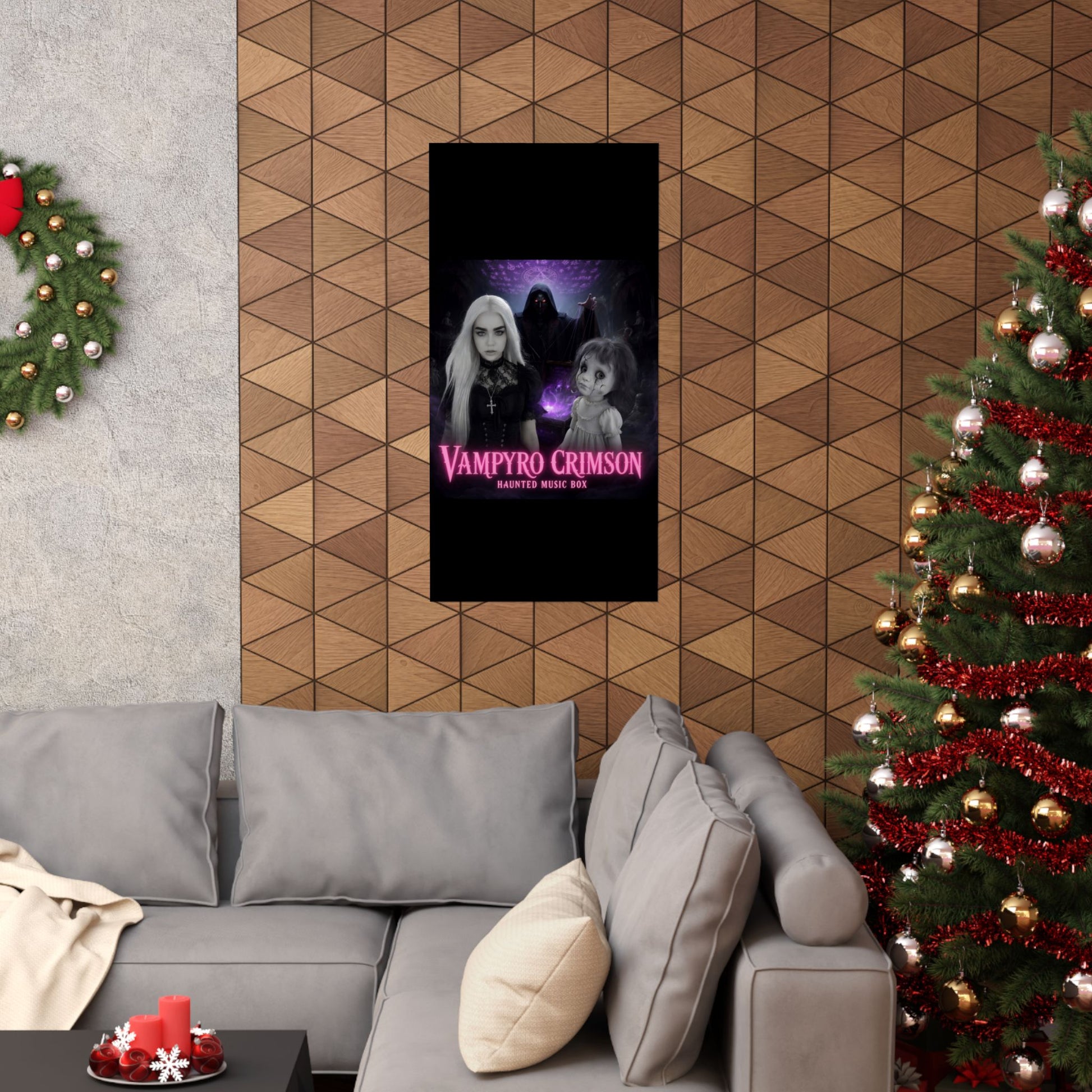 Vampyro Crimson Haunted Music Box Matte Poster