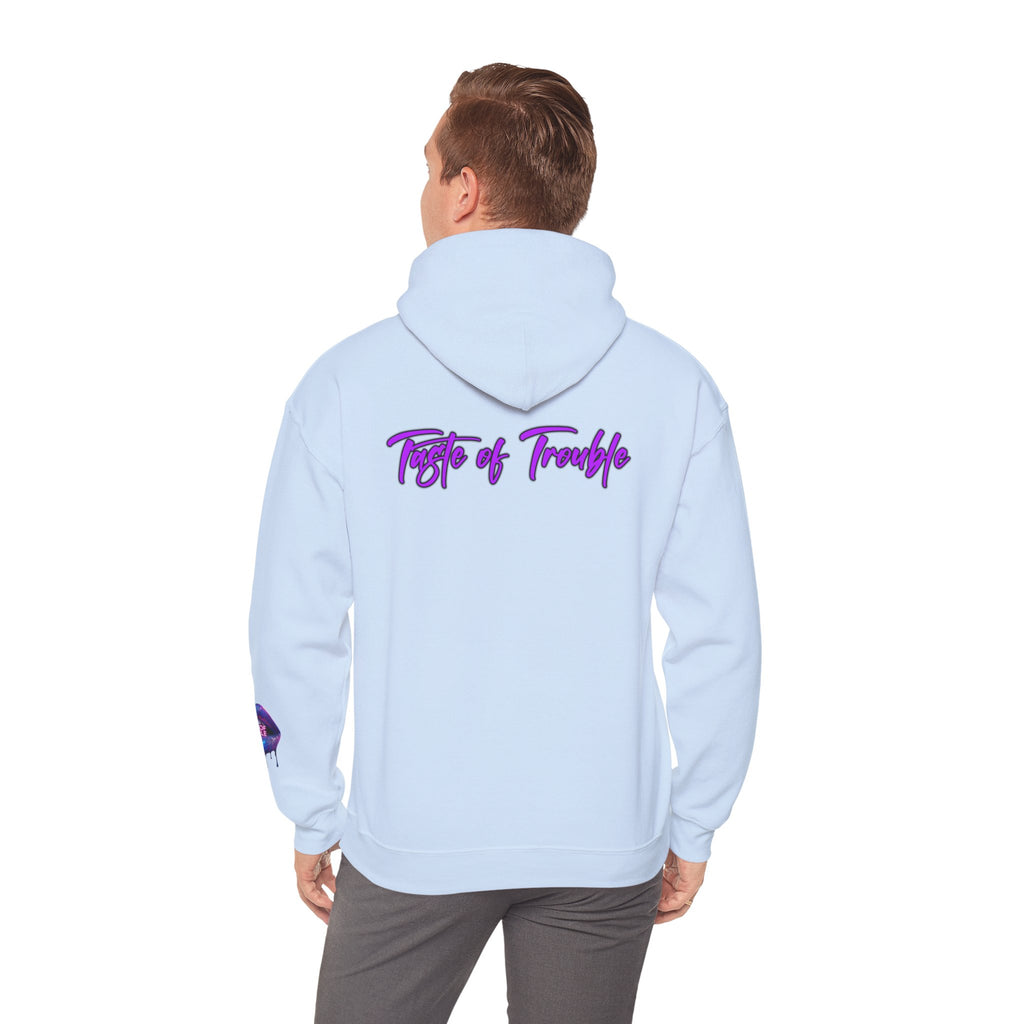 Taste of Trouble Inspirational Hoodie for Creative Souls, Motivational Sweatshirt, Unisex Heavy Blend, Modern Casual Wear, Gift for Artists, Trendy [...]