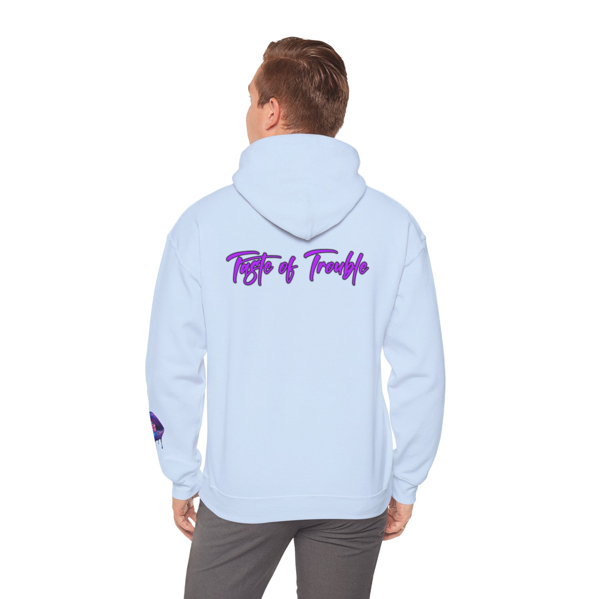 Taste of Trouble Inspirational Hoodie for Creative Souls, Motivational Sweatshirt, Unisex Heavy Blend, Modern Casual Wear, Gift for Artists, Trendy [...]