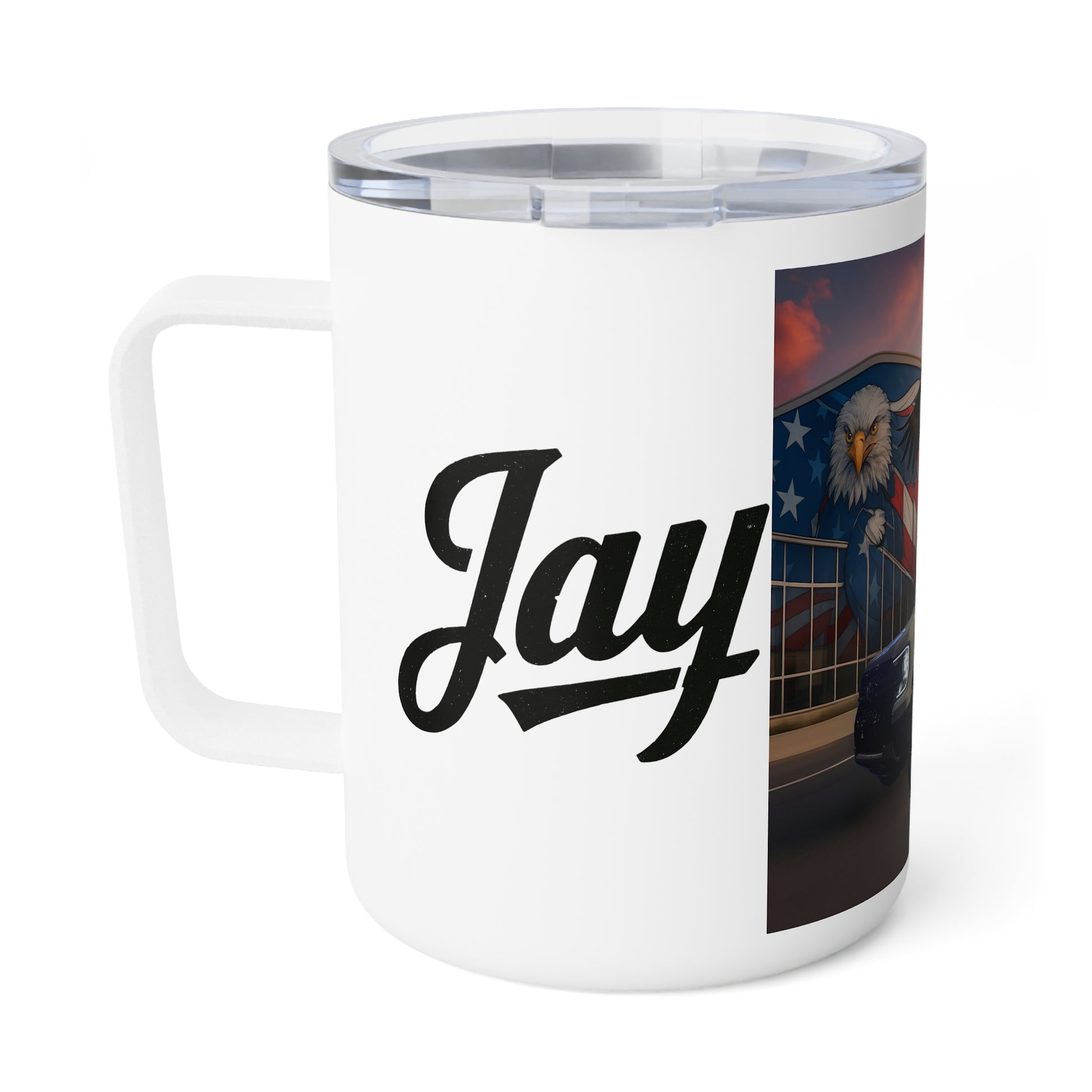 Jay’s Patriotic Eagle & Truck 10oz Insulated Coffee Mug