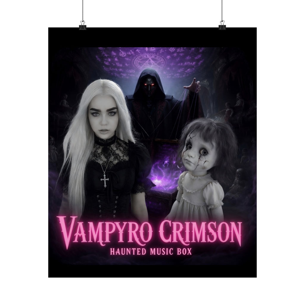Vampyro Crimson Haunted Music Box Matte Poster