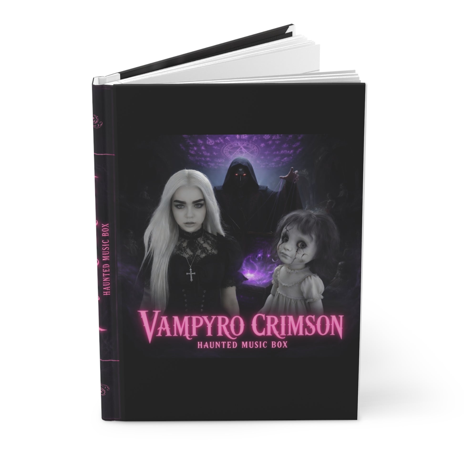 Vampyro Crimson Hardcover Haunted Music Box Notebook