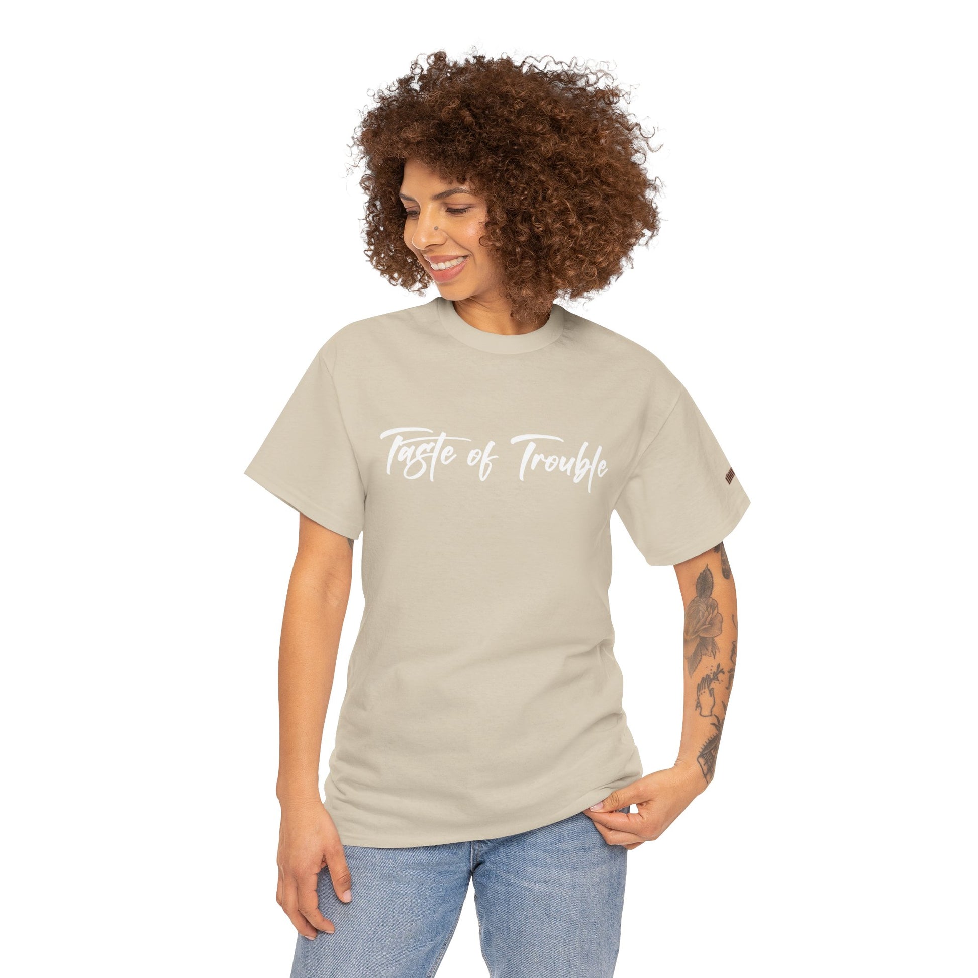 Taste of Trouble Vampyro Crimson Lyrics Unisex Heavy Cotton Tee - Casual Comfort, Everyday Wear, Gift for Friends, Stylish Casual Tee, Versatile Fashion
