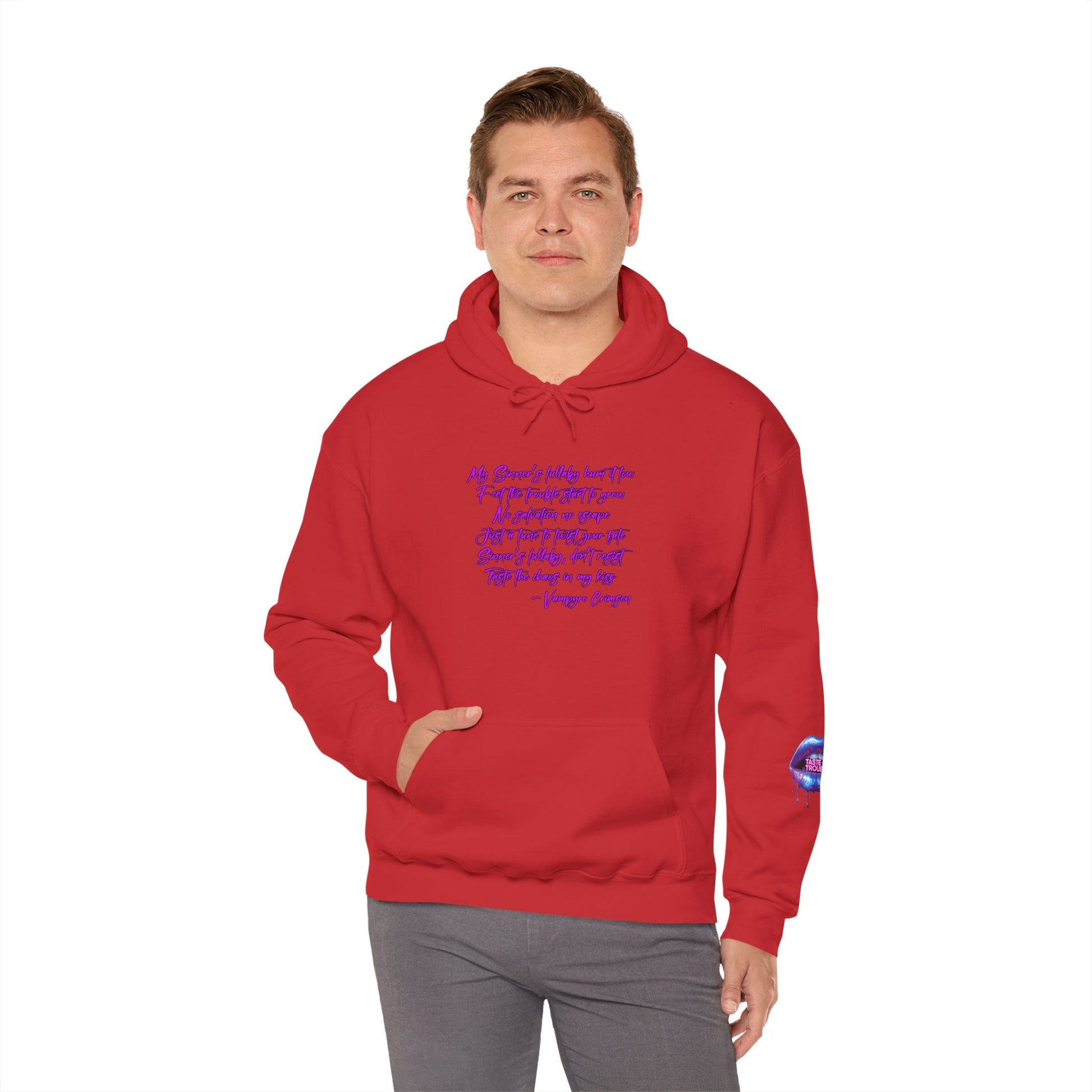 Taste of Trouble Inspirational Hoodie for Creative Souls, Motivational Sweatshirt, Unisex Heavy Blend, Modern Casual Wear, Gift for Artists, Trendy [...]