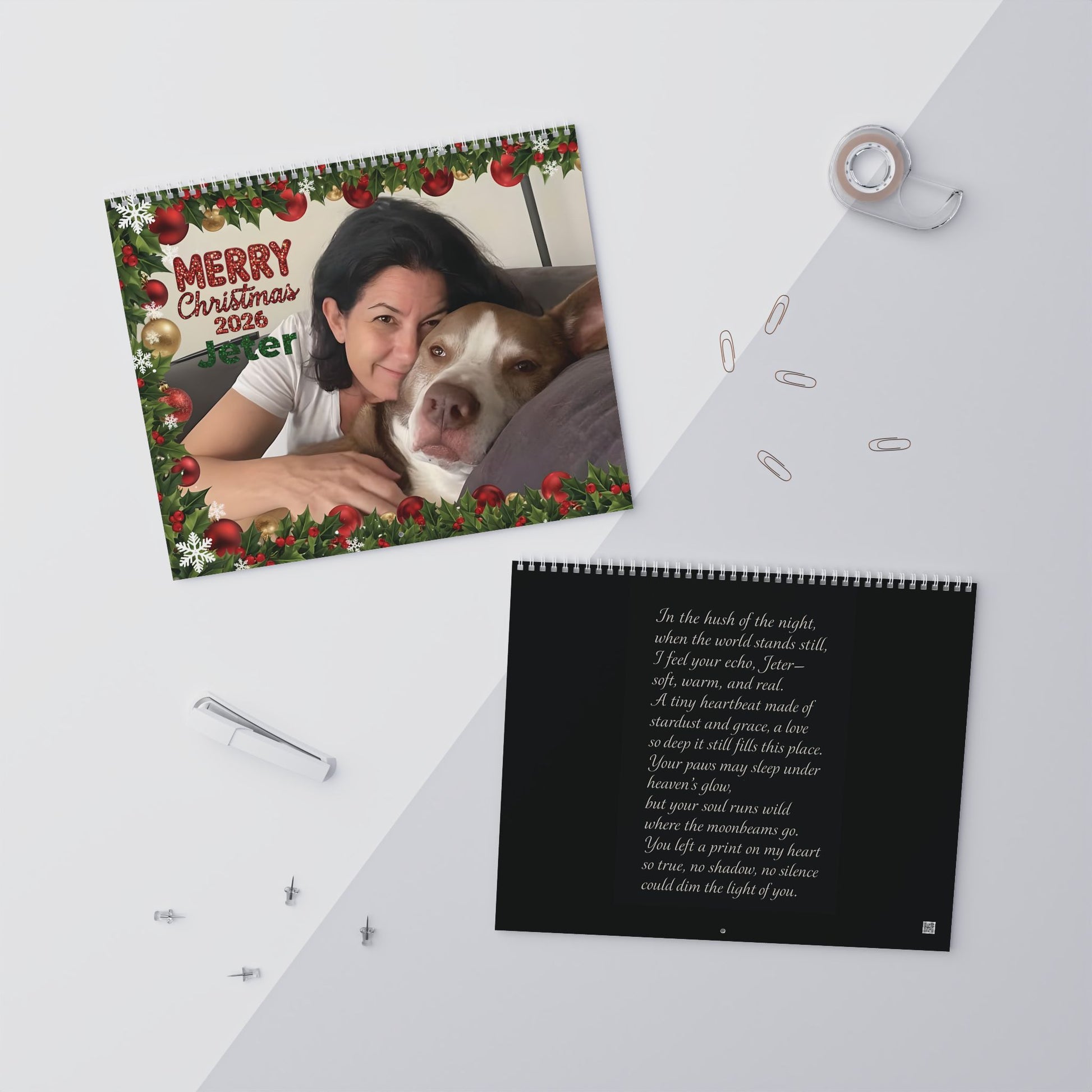 Photo Wall Calendar 2026 Jeter — Custom Pet & Family 12-Month Calendar