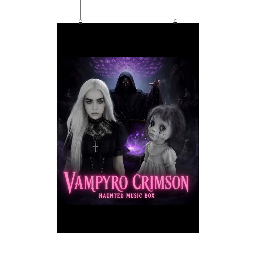 Vampyro Crimson Haunted Music Box Matte Poster