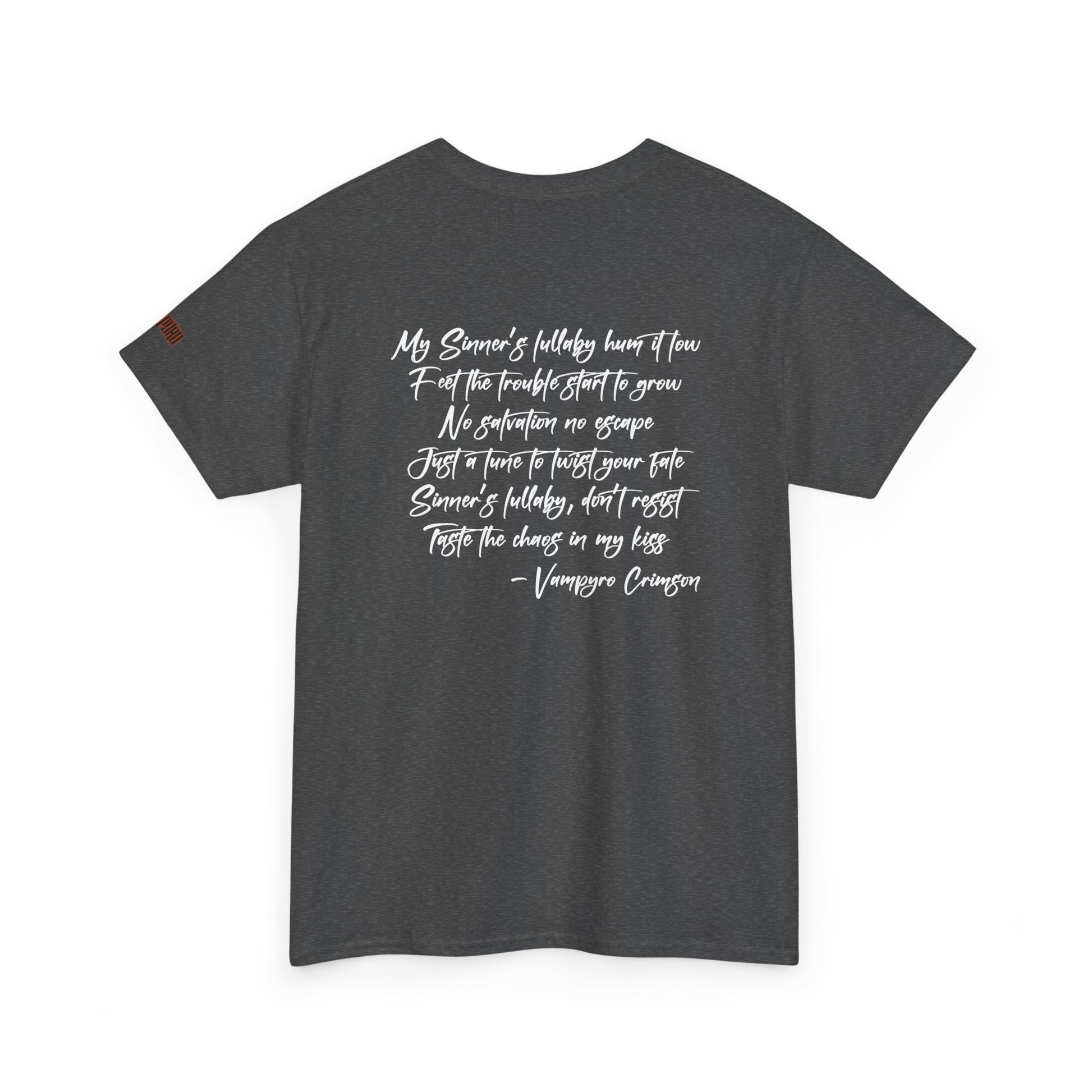 Taste of Trouble Vampyro Crimson Lyrics Unisex Heavy Cotton Tee - Casual Comfort, Everyday Wear, Gift for Friends, Stylish Casual Tee, Versatile Fashion