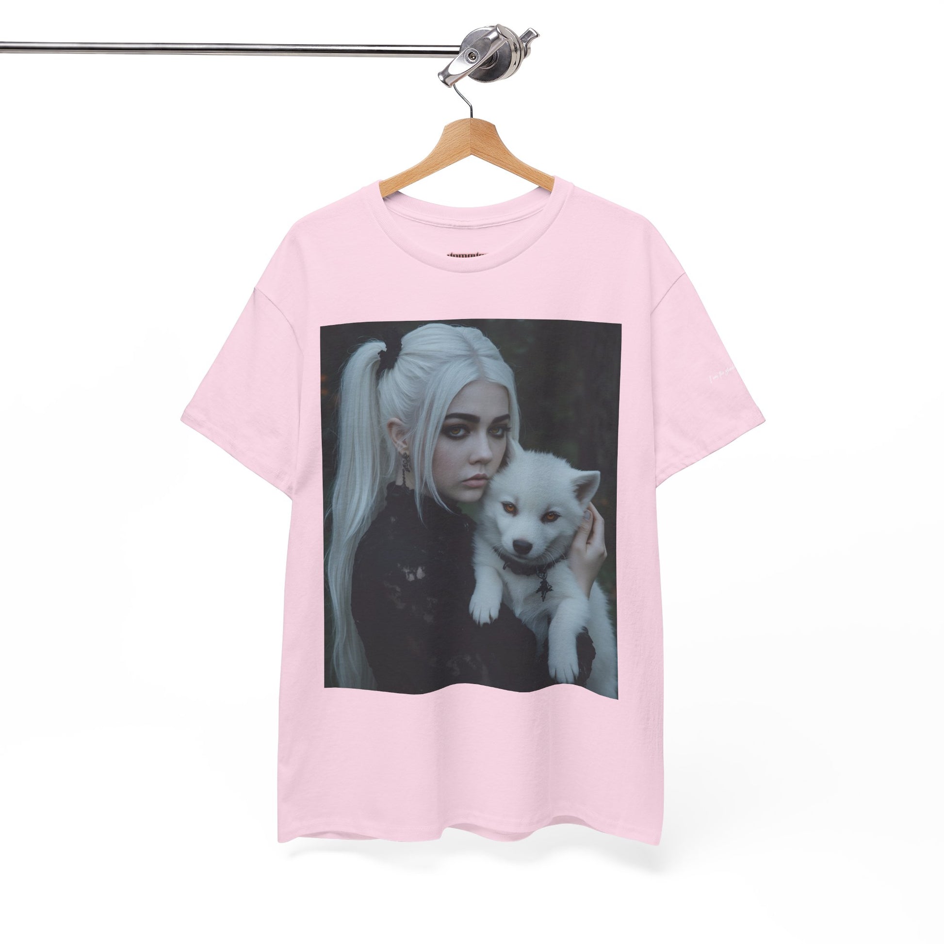 Limited Edition Autographed Vampyro Crimson Ethereal I am The Shadow the Light Fears Art Tee, Unisex Heavy Cotton Tee with Portrait Design, Ideal for Art Lovers, Casual Wear, Gifts for Occasions, Fashion Statement