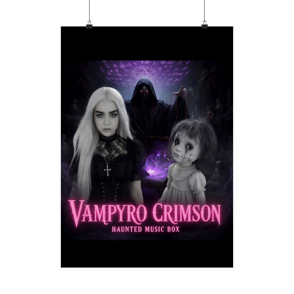 Vampyro Crimson Haunted Music Box Matte Poster
