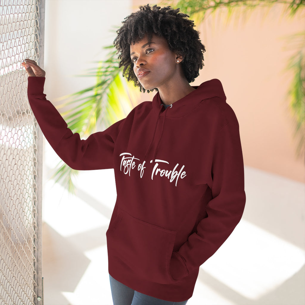 Taste of Trouble Fleece Pullover, Cozy Gift for Women, Casual Wear, Motivational Apparel, Holiday Gift