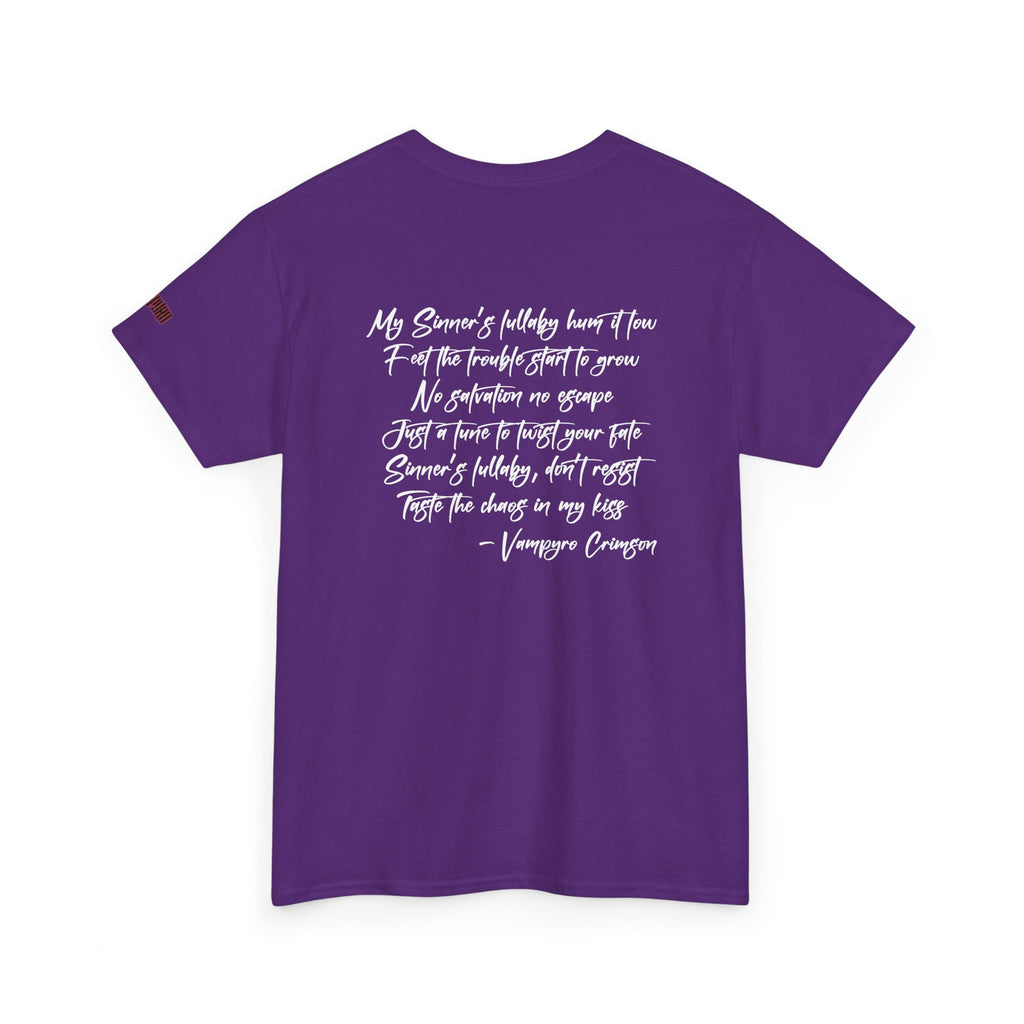Taste of Trouble Vampyro Crimson Lyrics Unisex Heavy Cotton Tee - Casual Comfort, Everyday Wear, Gift for Friends, Stylish Casual Tee, Versatile Fashion