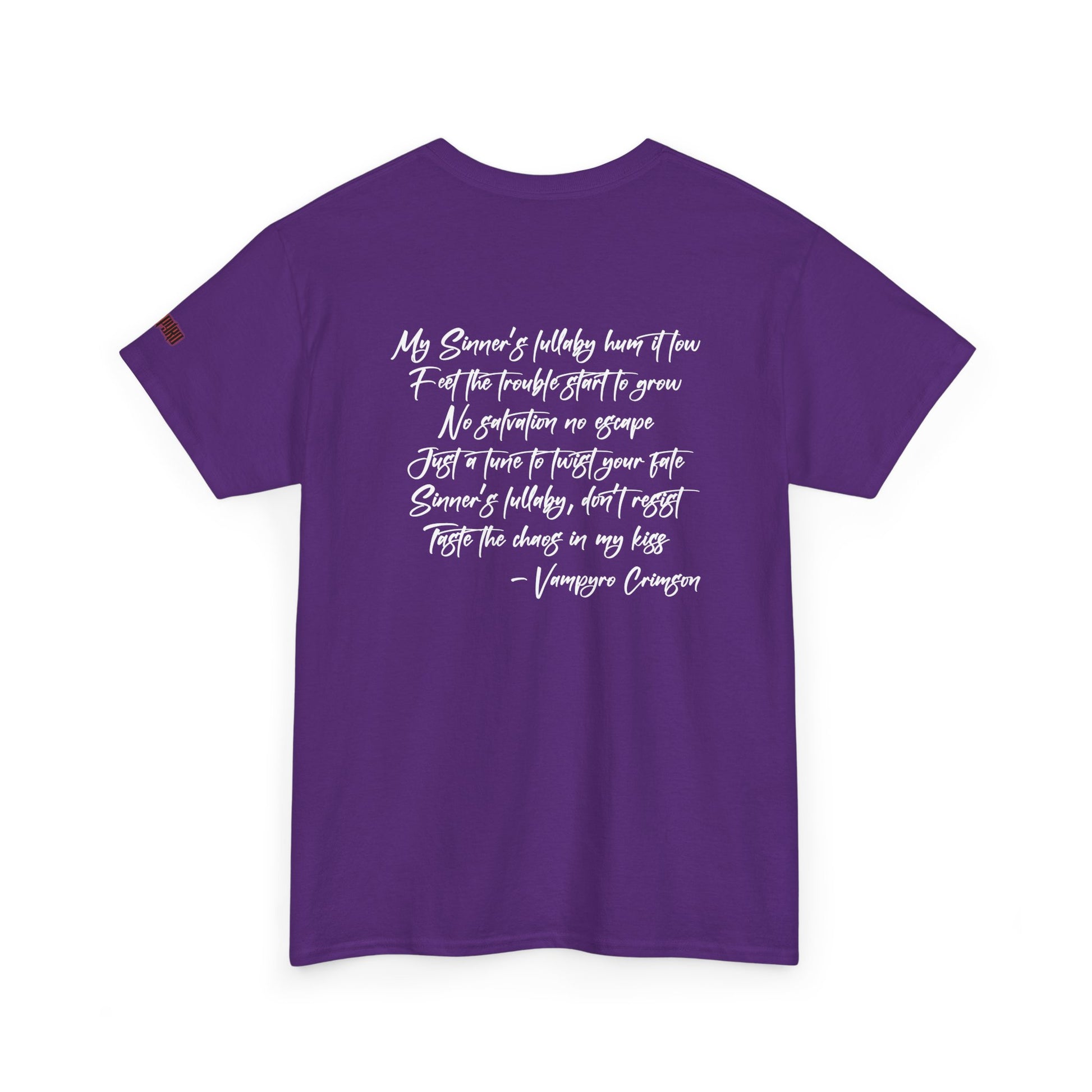 Taste of Trouble Vampyro Crimson Lyrics Unisex Heavy Cotton Tee - Casual Comfort, Everyday Wear, Gift for Friends, Stylish Casual Tee, Versatile Fashion