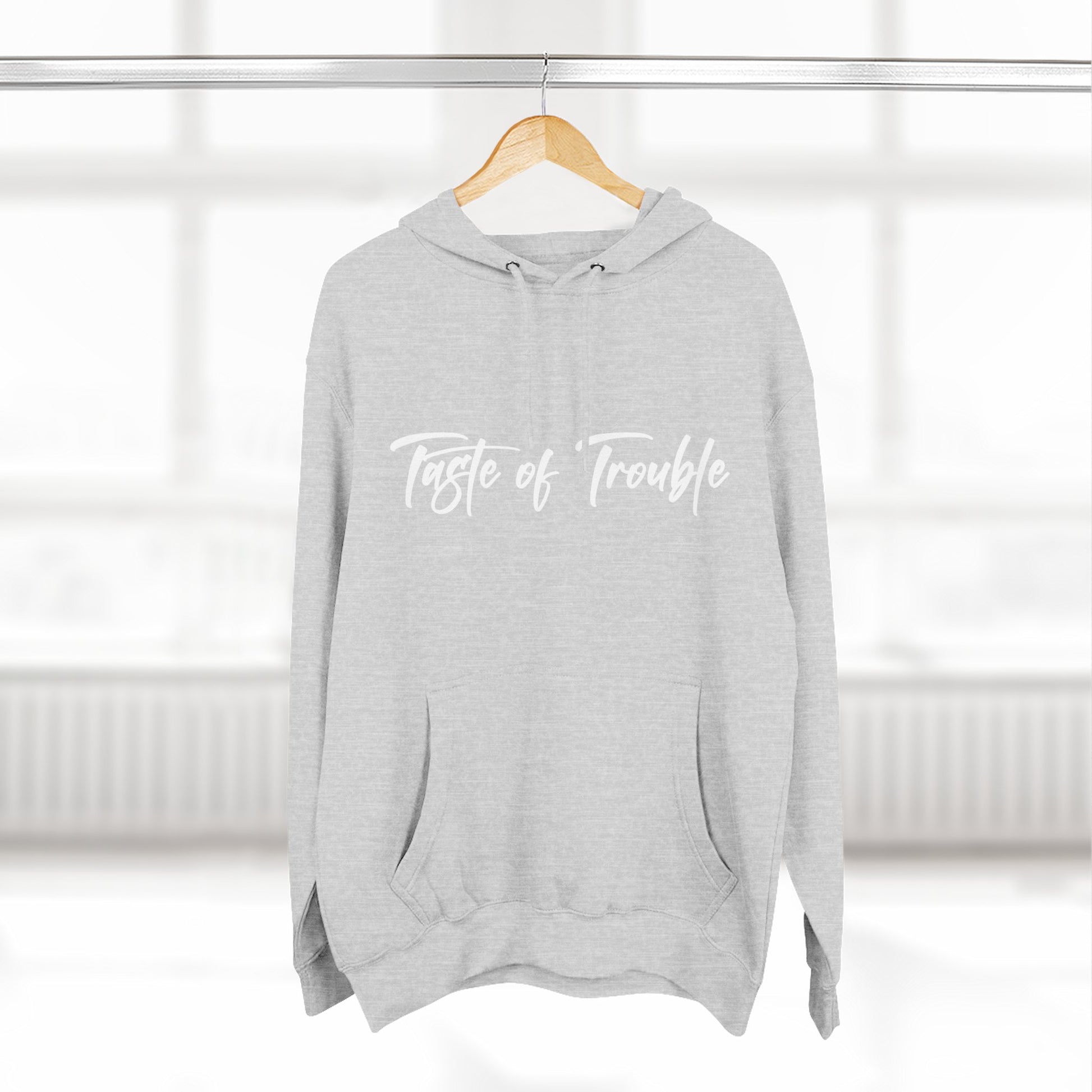 Taste of Trouble Fleece Pullover, Cozy Gift for Women, Casual Wear, Motivational Apparel, Holiday Gift