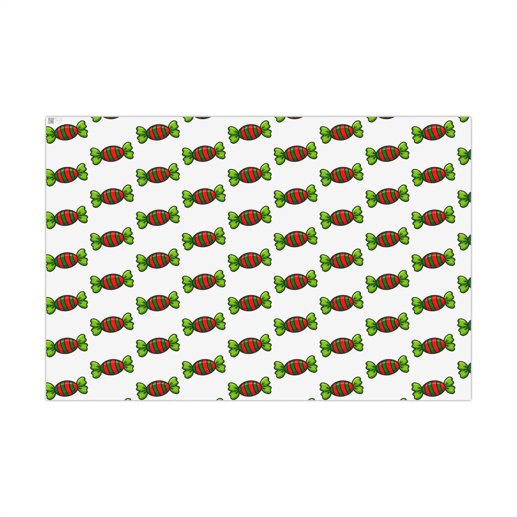 Vampyro Crimson Christmas Candy Pattern Gift Wrap Paper — Festive Holiday Wrapping Sheets